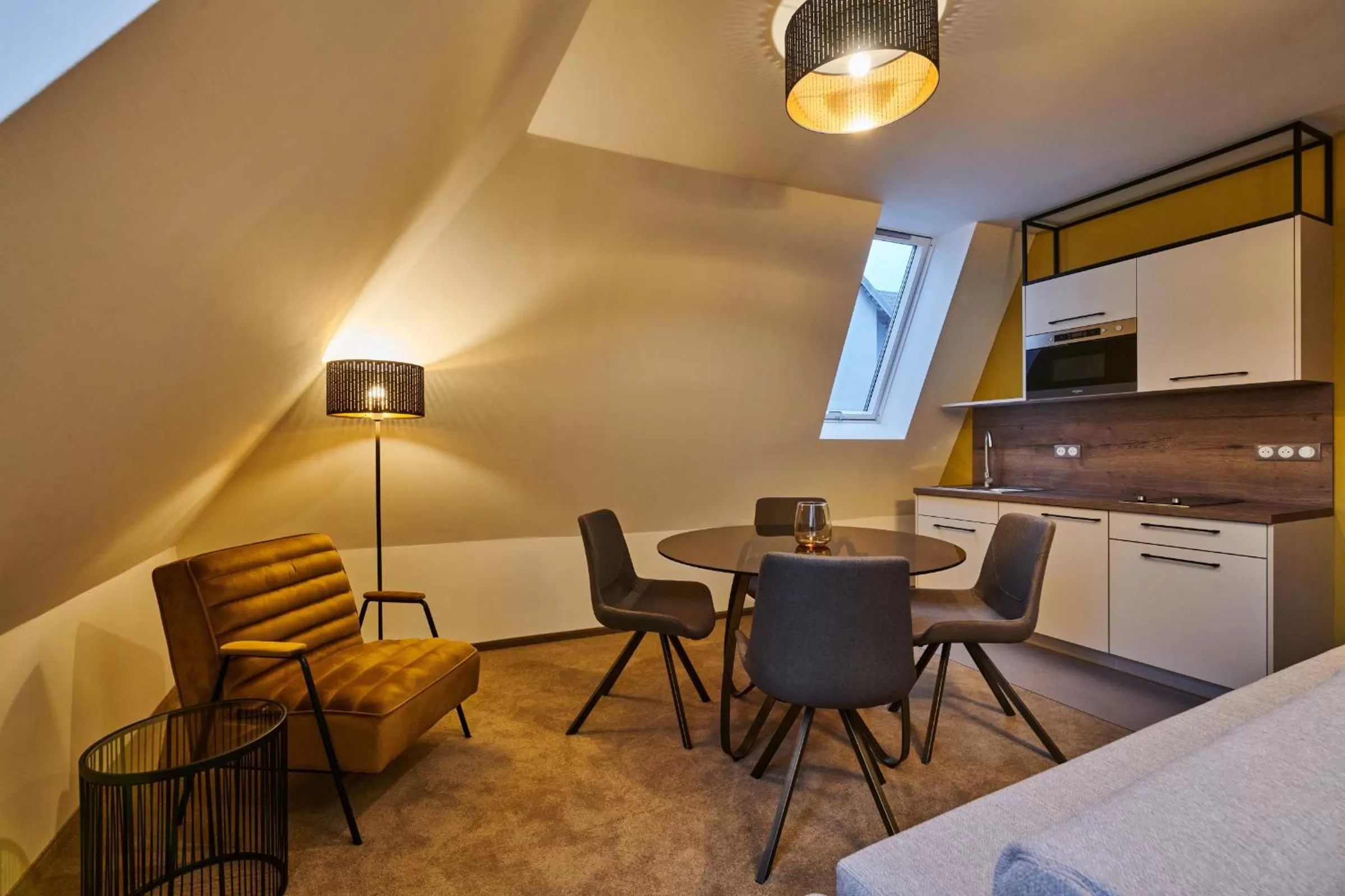 Kitchen or kitchenette in Hotel Alfréd a Hermína