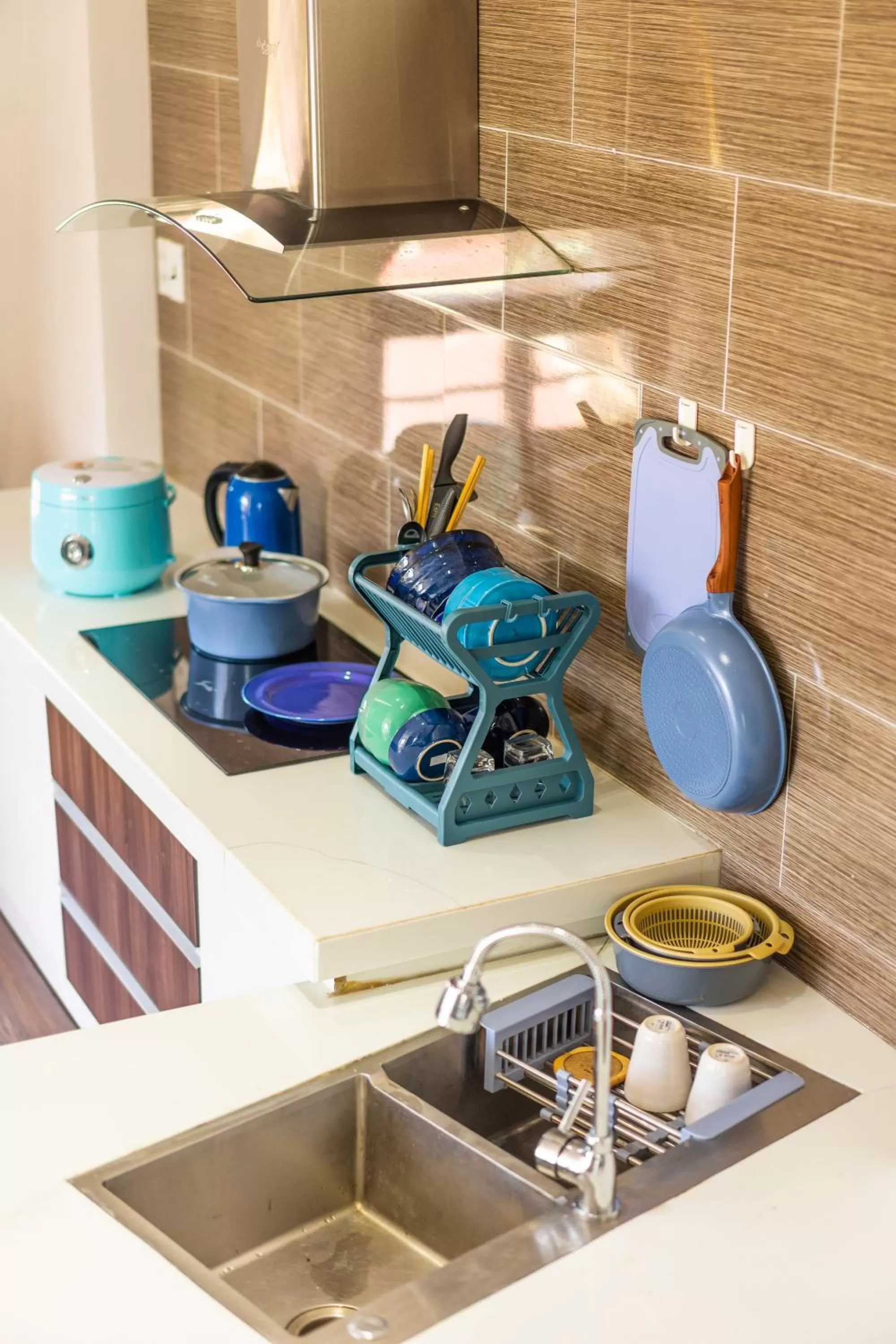 Kitchen or kitchenette in Ngàn Phố Studio & Love Hotel