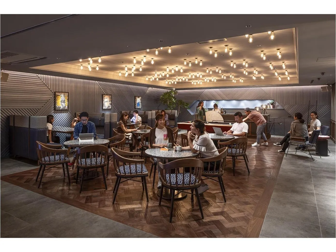 Communal lounge/ TV room in The Millennials Fukuoka