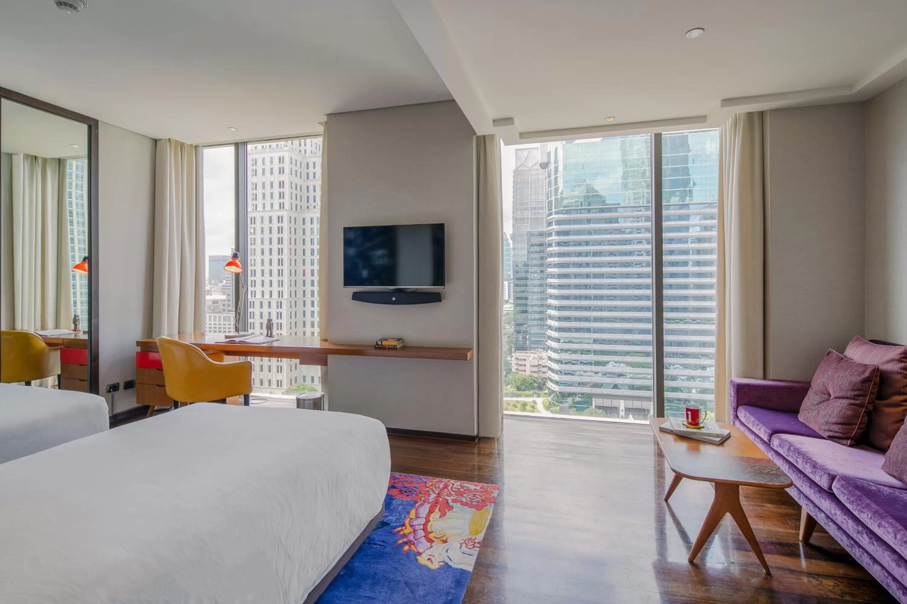 TV and multimedia, Bed in Hotel Indigo Bangkok Wireless Road by IHG