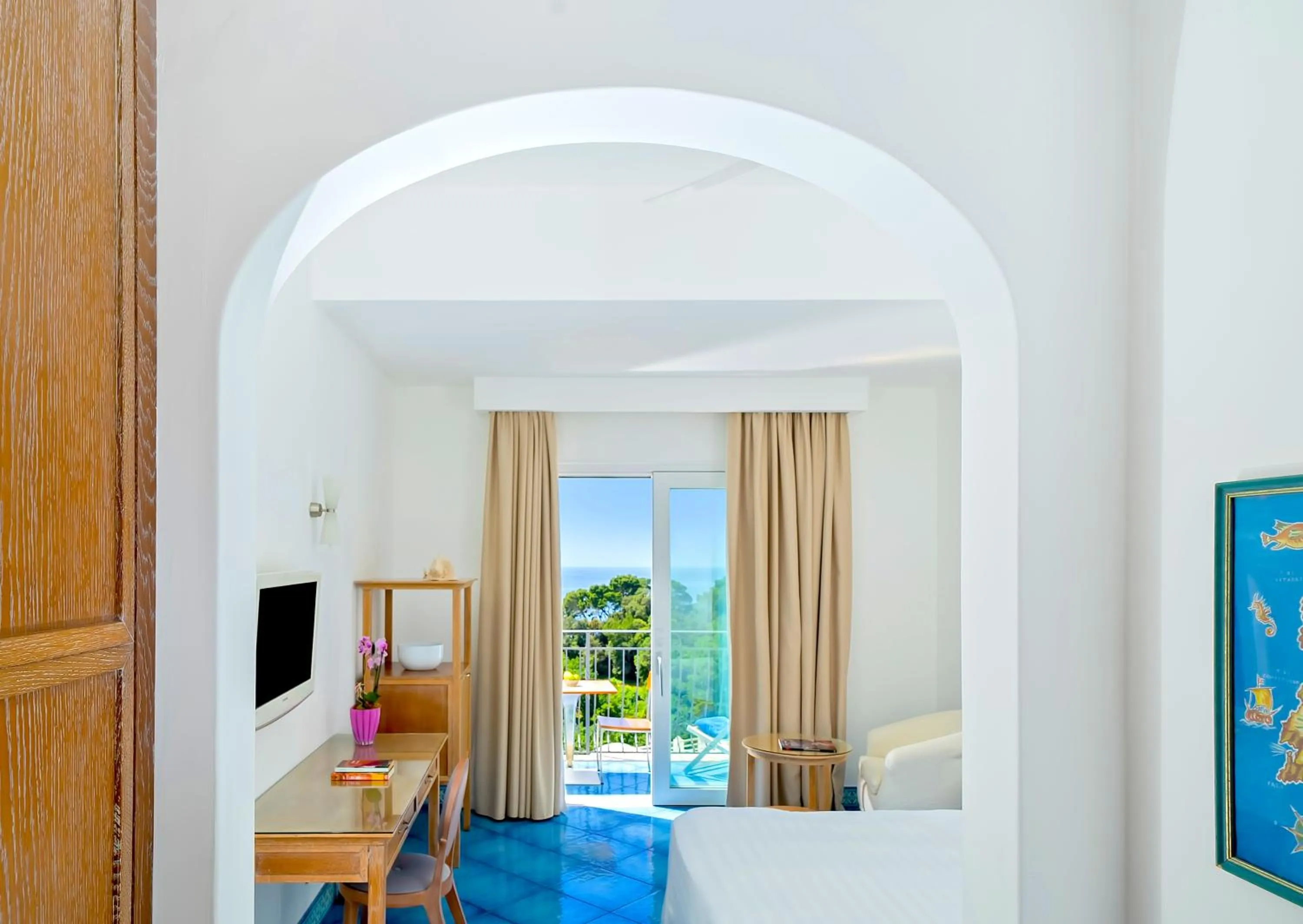 Bed in Hotel La Floridiana