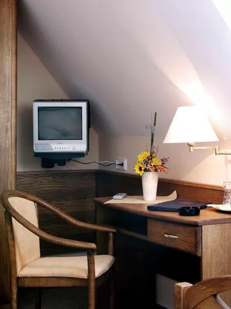 Decorative detail, TV/Entertainment Center in Hotel Restaurant Modrá Hvězda