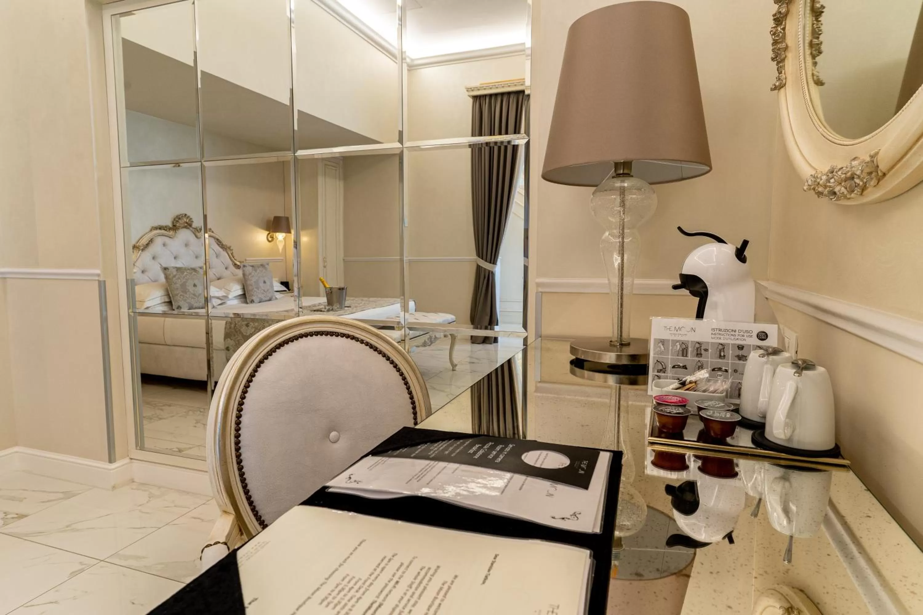 Coffee/tea facilities, Bed in The Moon Boutique Hotel & Spa