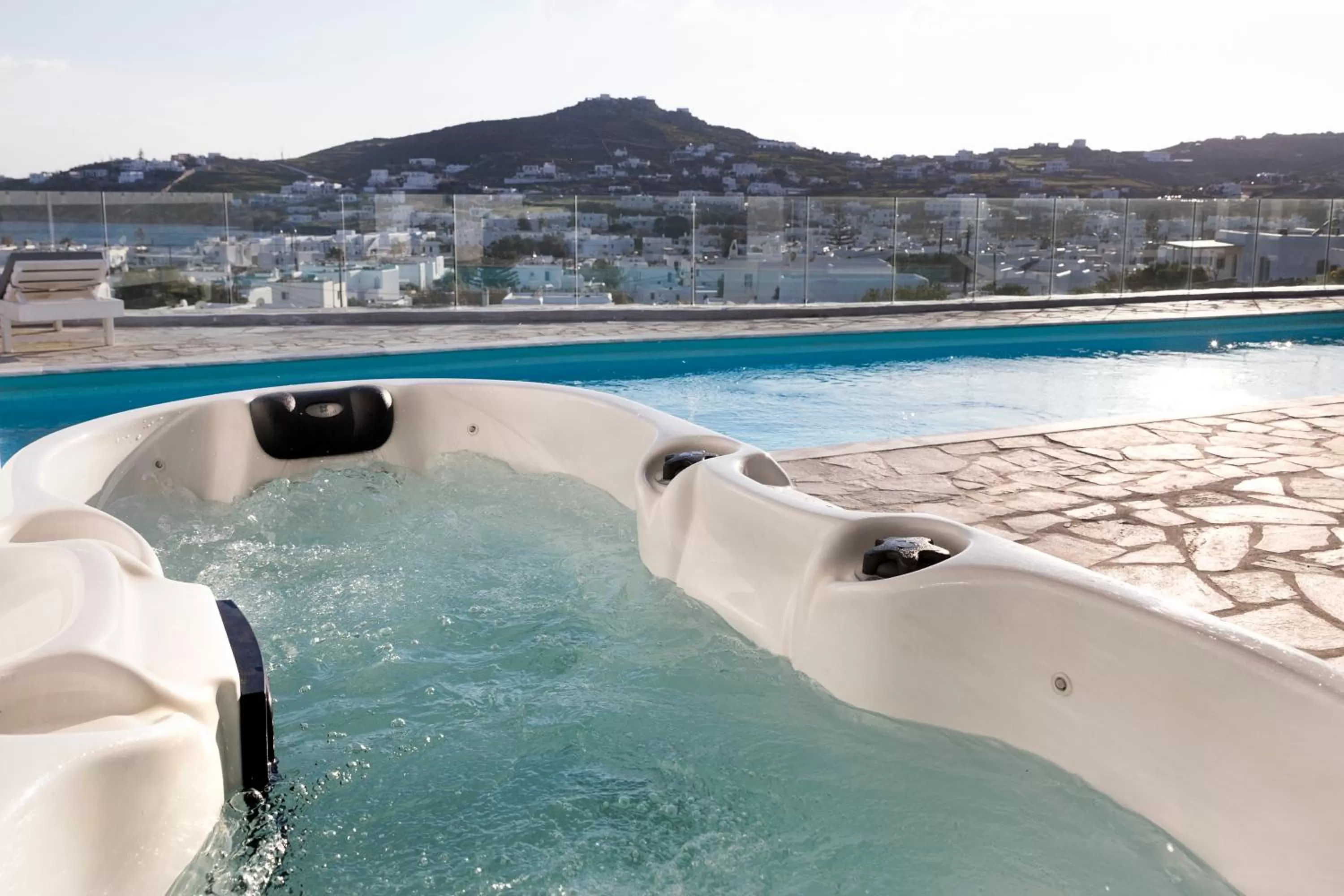 Hot Tub in Amperian Mykonos Suites & Villas