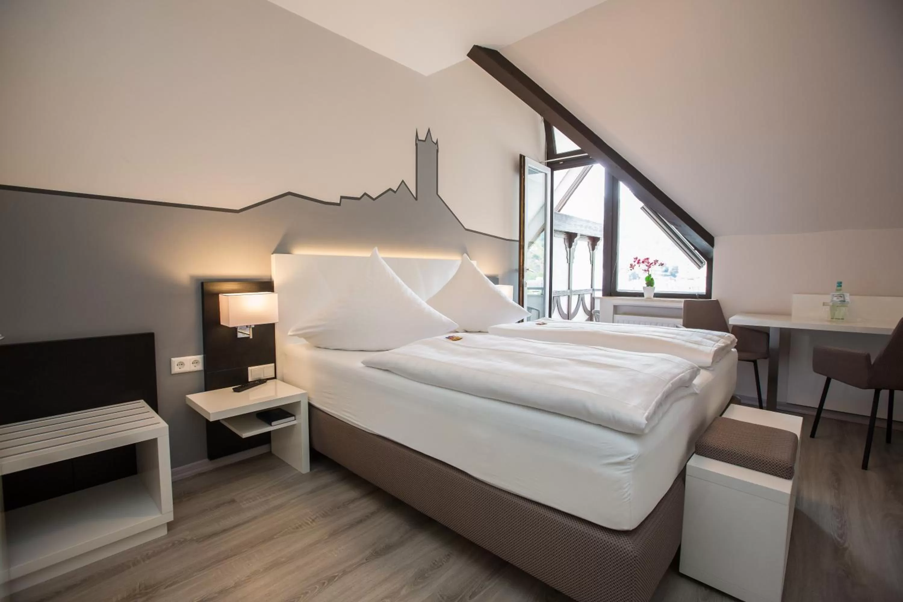 Double Room with River View and Balcony - single occupancy in Hotel Traumblick