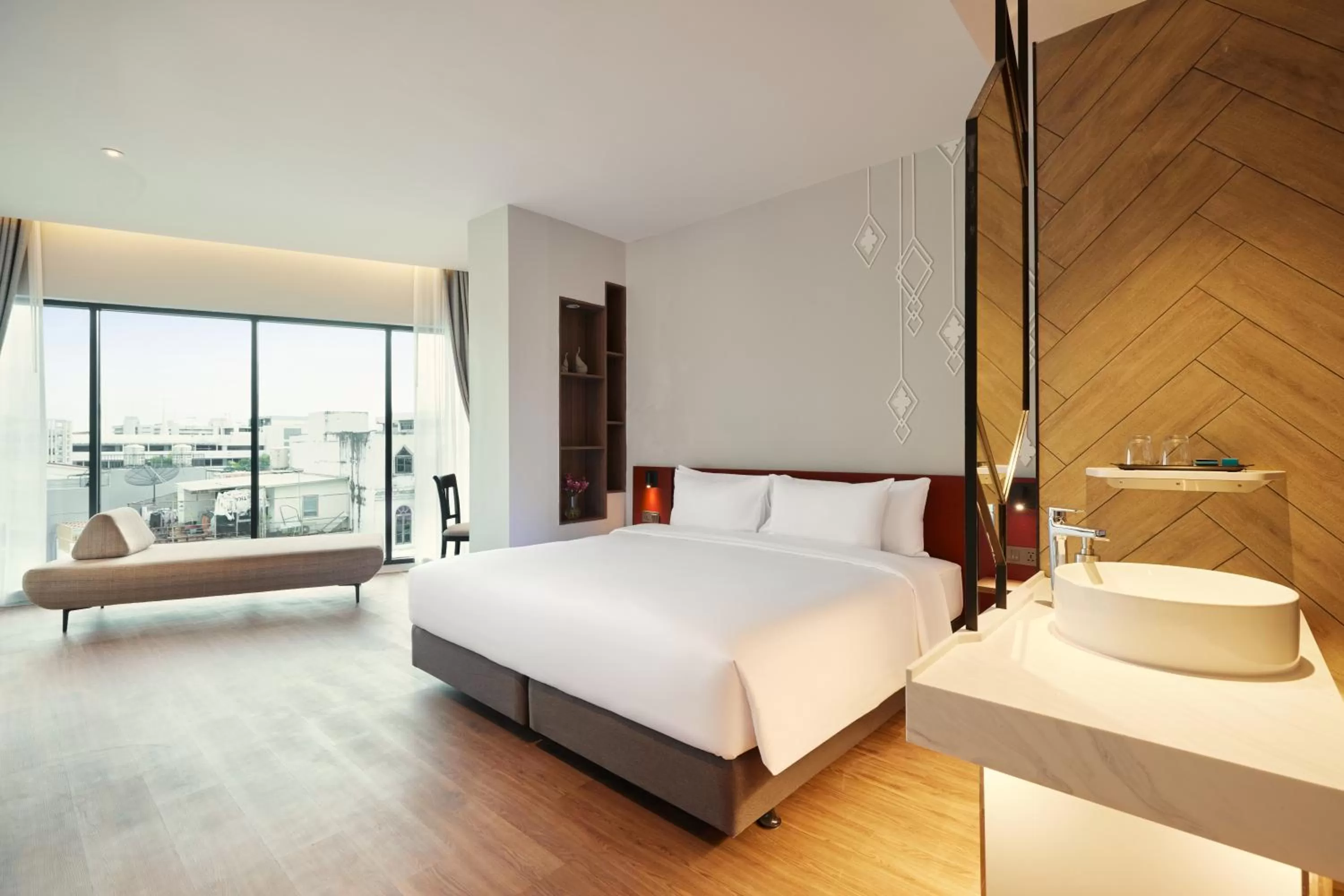 View (from property/room), Bed in Centara Life Hotel Bangkok Phra Nakhon