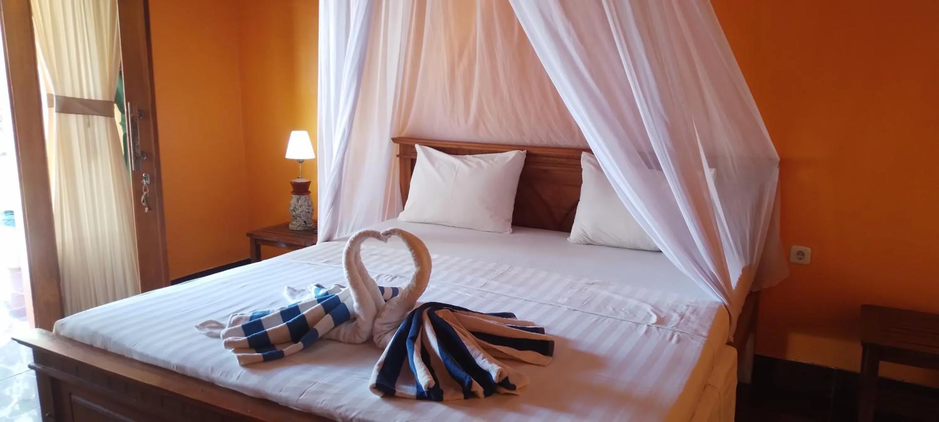 Bed in Pandan Bungalow