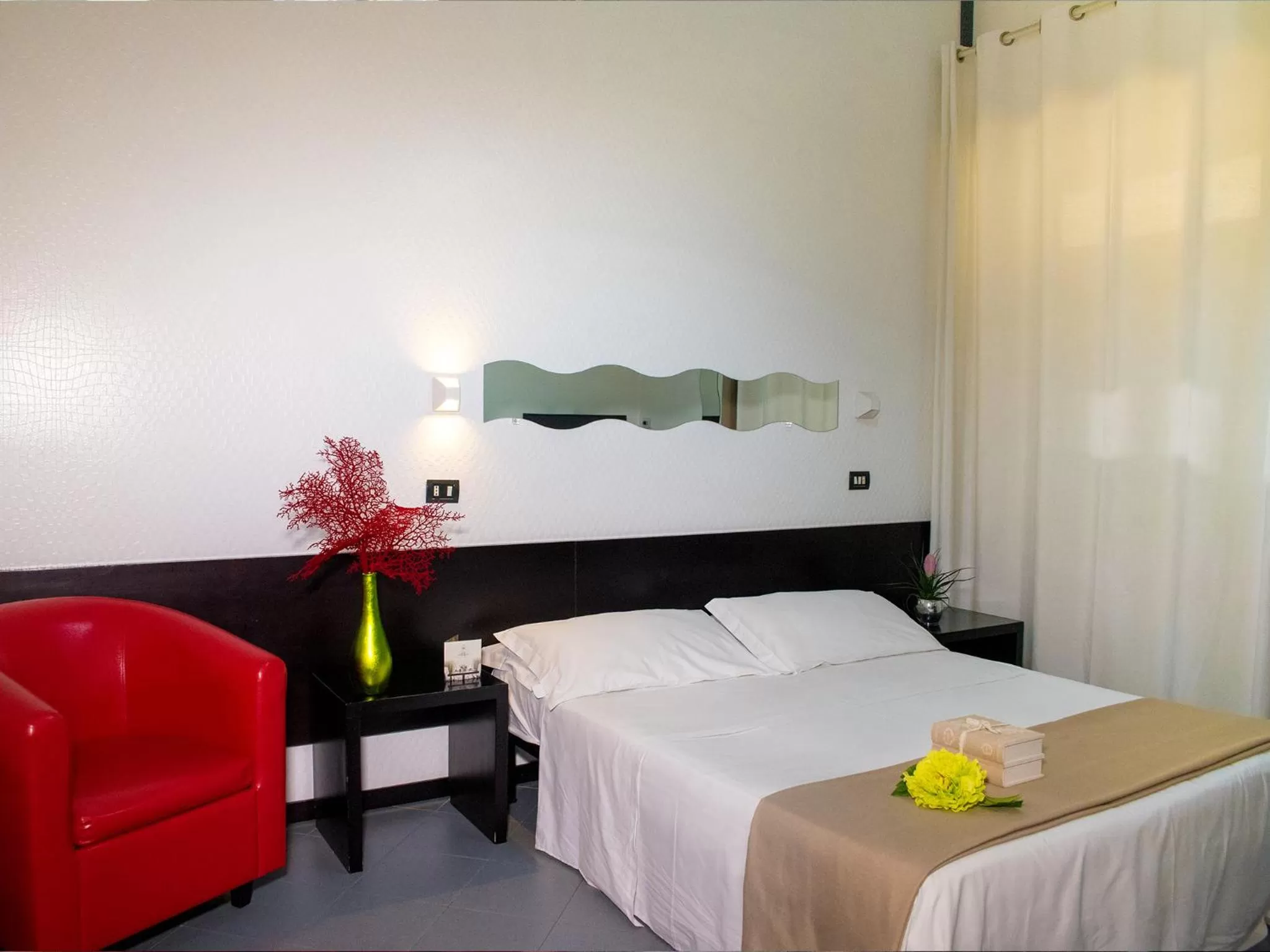 Bed in Hotel Santa Chiara