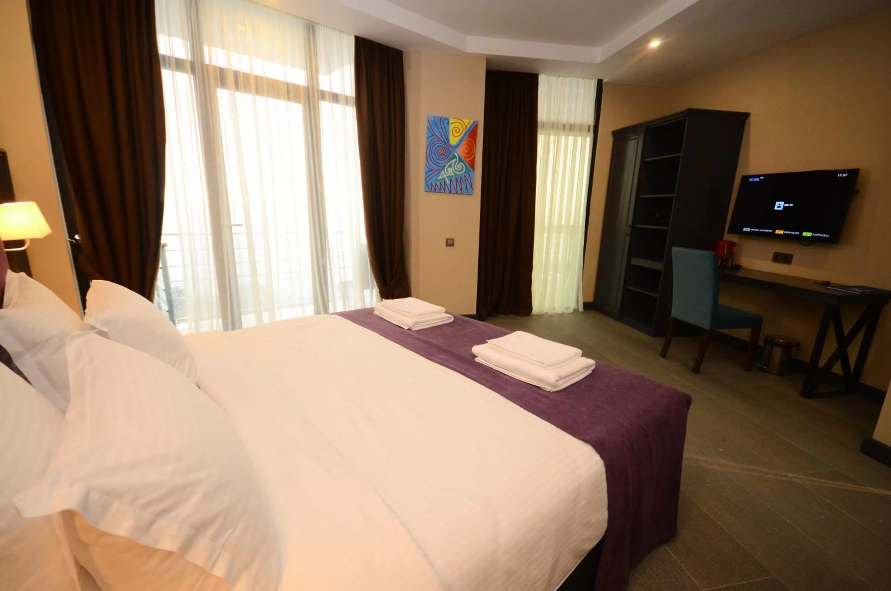 Bed in Batumi Palm Hotel