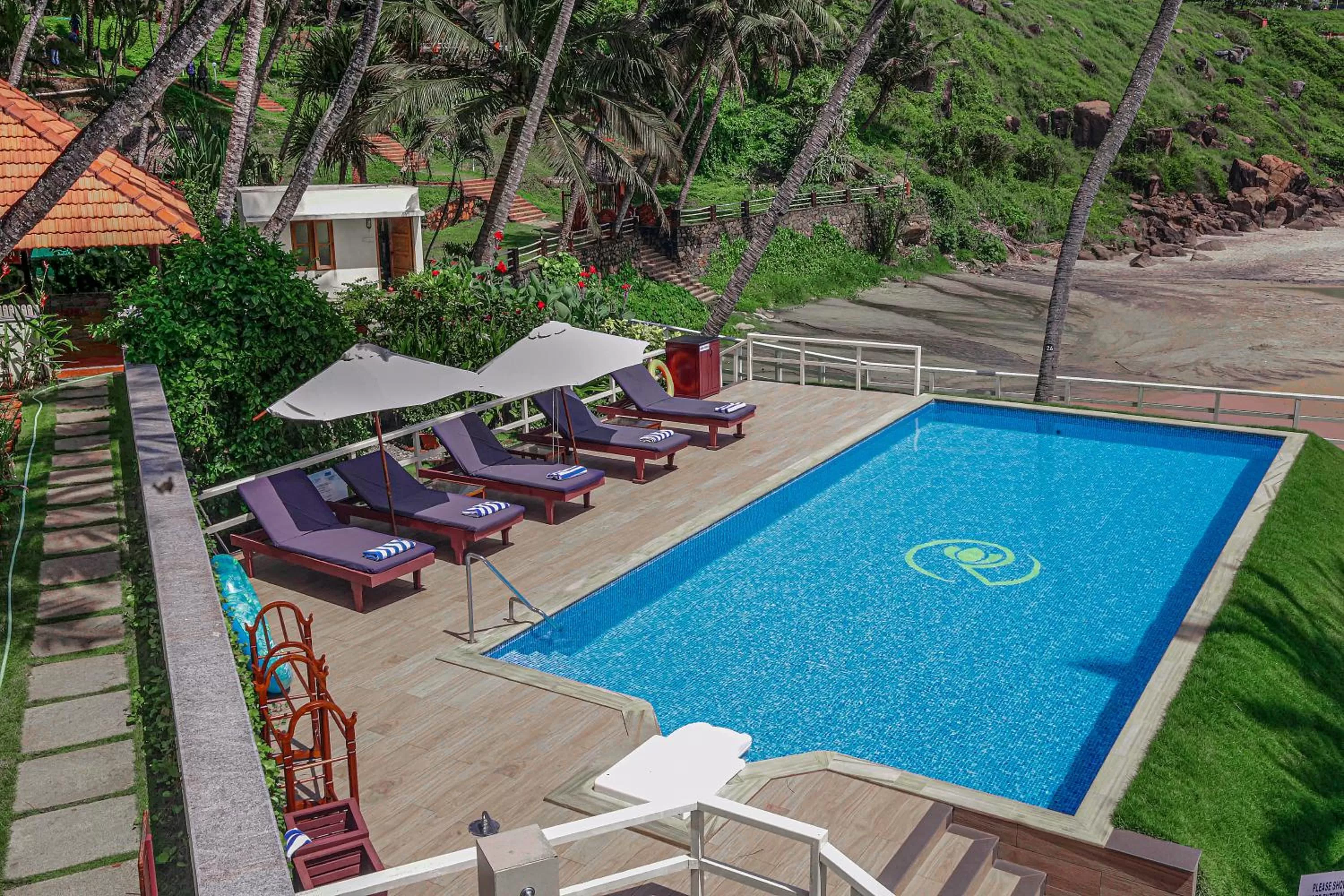 Pool view in Rockholm at the Light House Beach