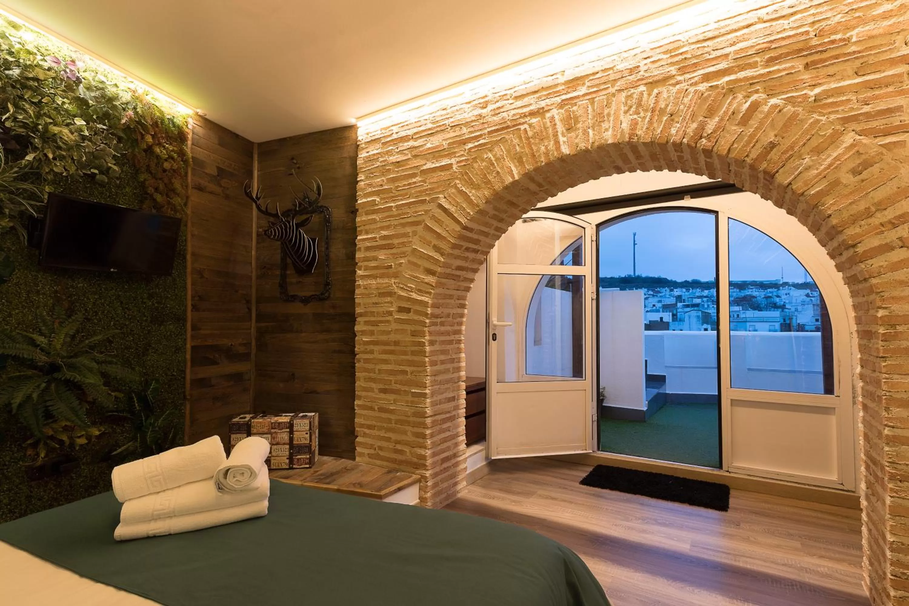 City view, Bed in Hotel Posada de las Cuevas