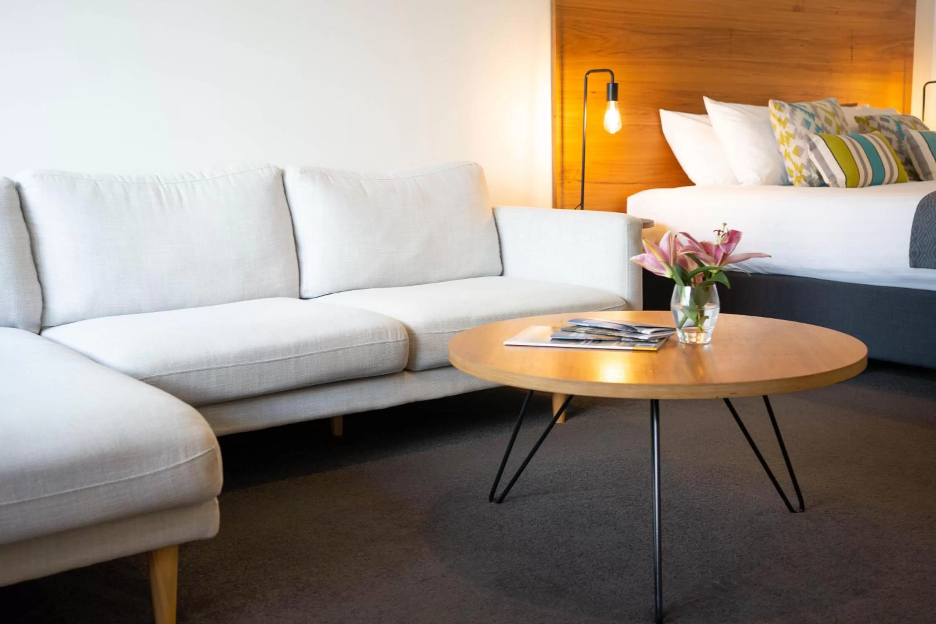Seating Area in Bright Colonial Motel