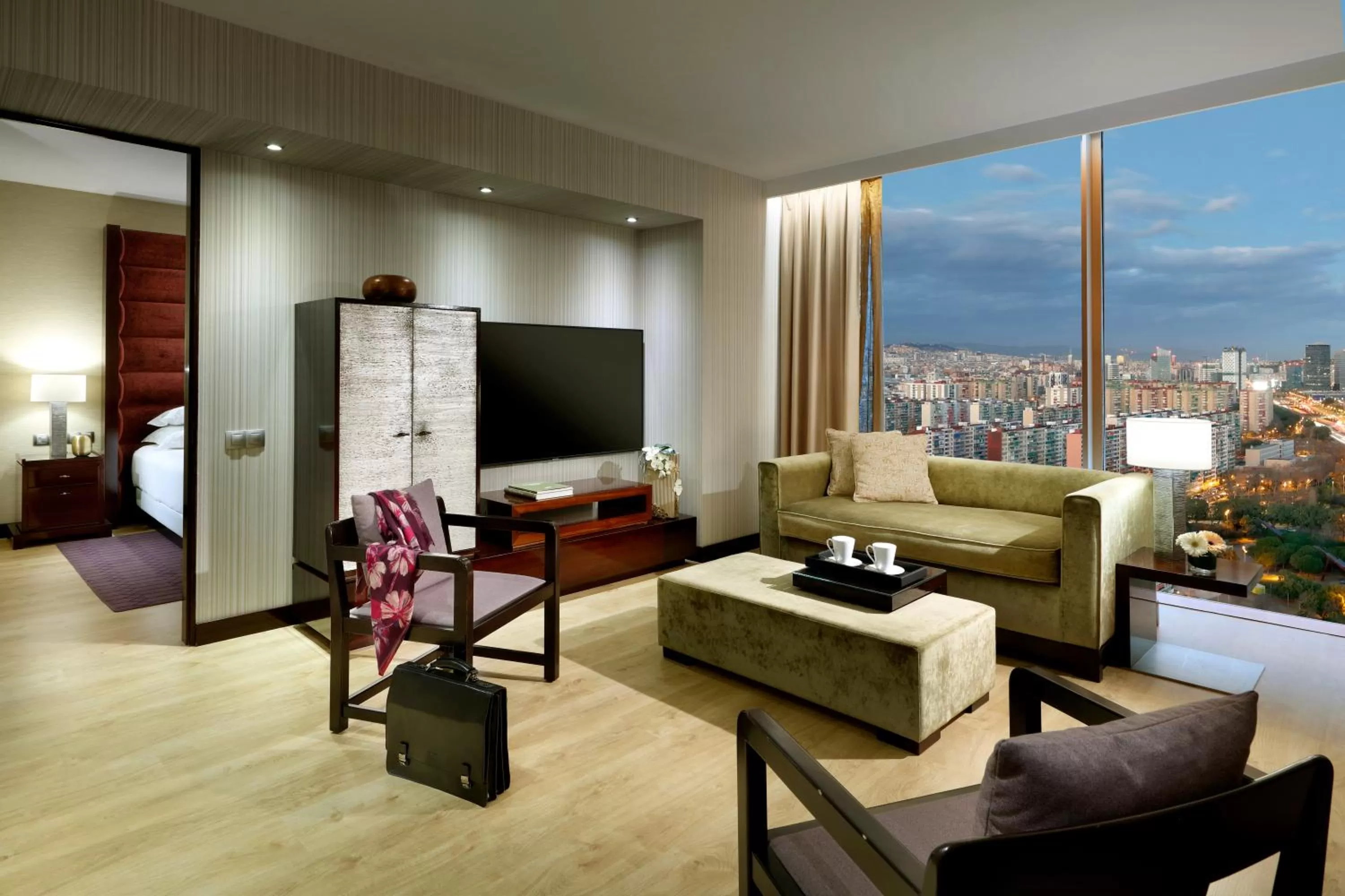 Living room in Hyatt Regency Barcelona Tower