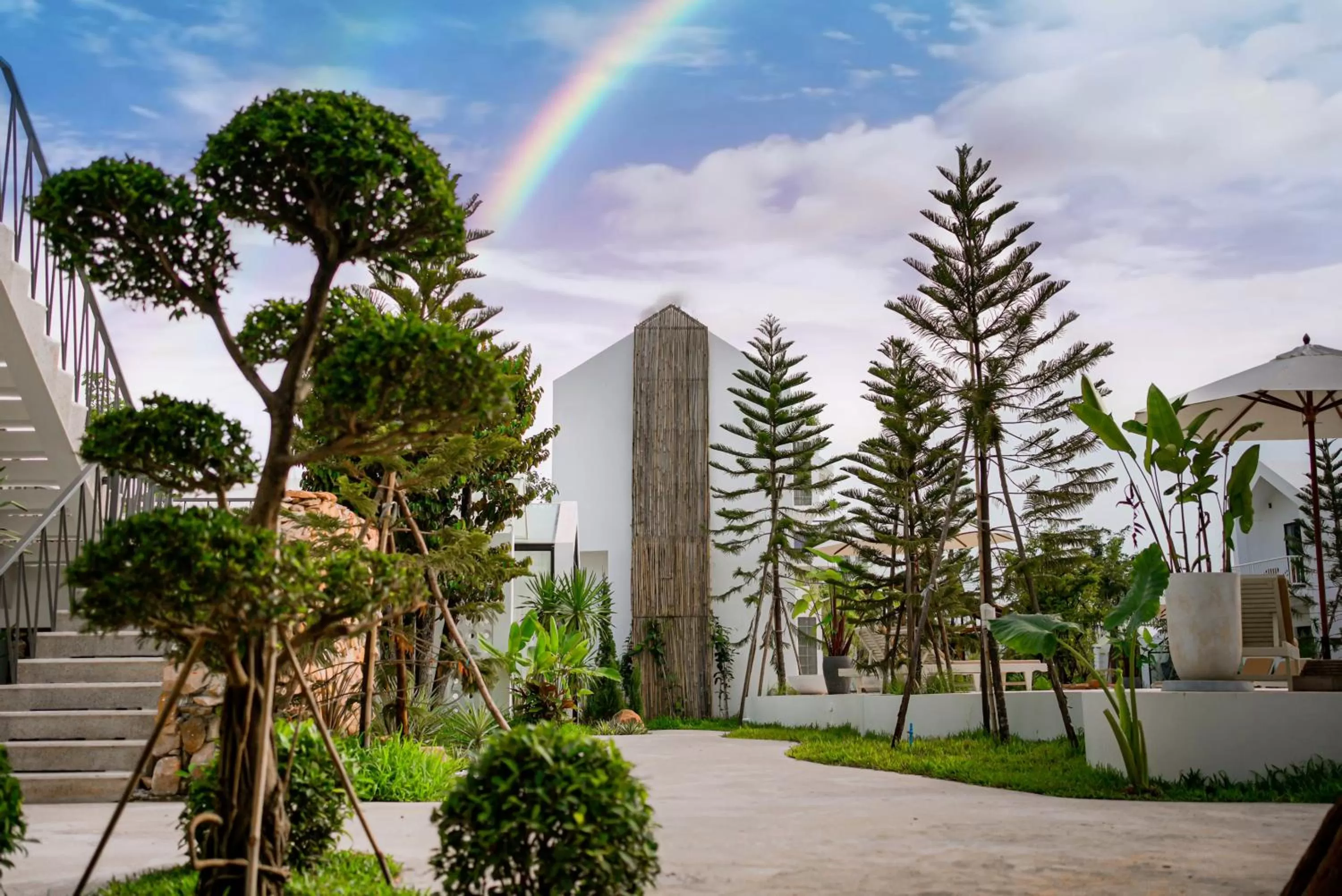Garden view in Montagne Residence