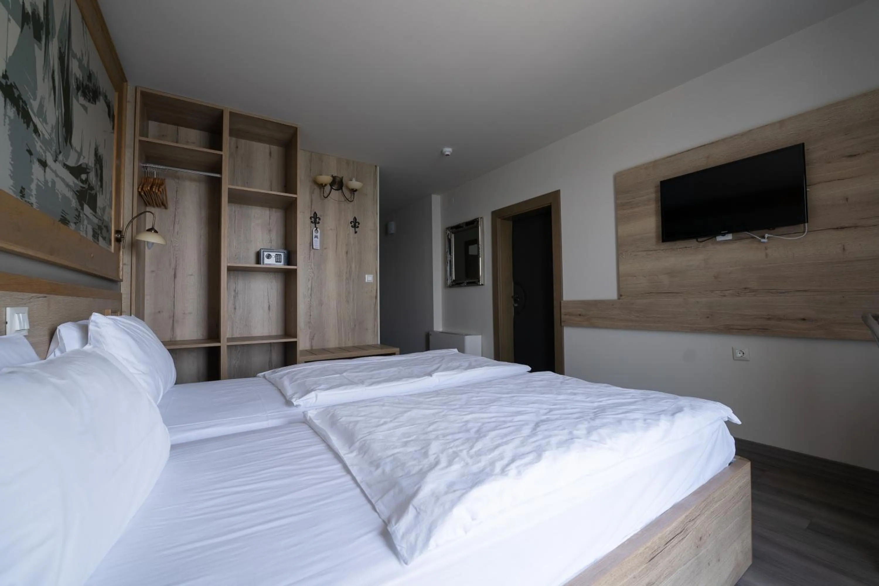 Toilet, Bed in Hotel Piran