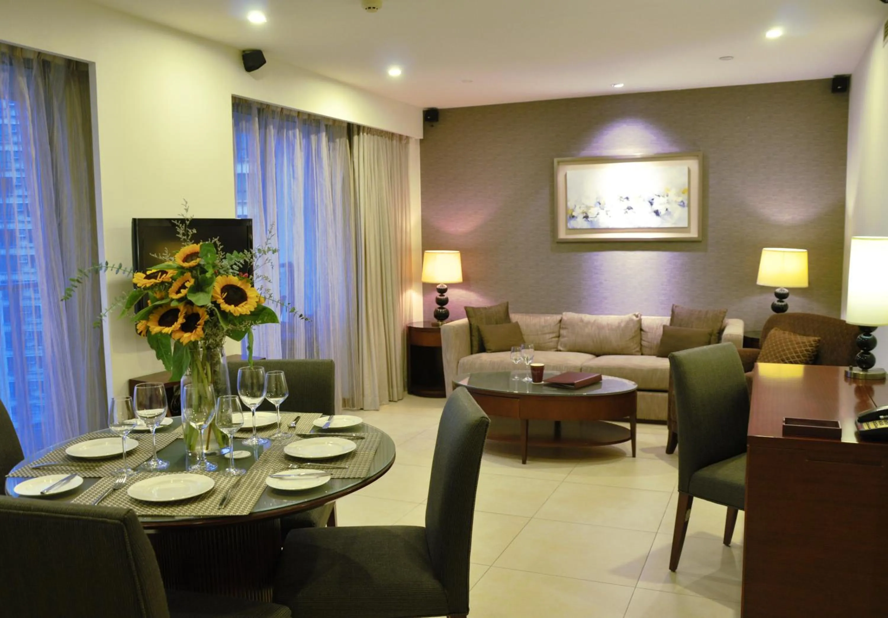 Living room in Oakwood Residence Shanghai