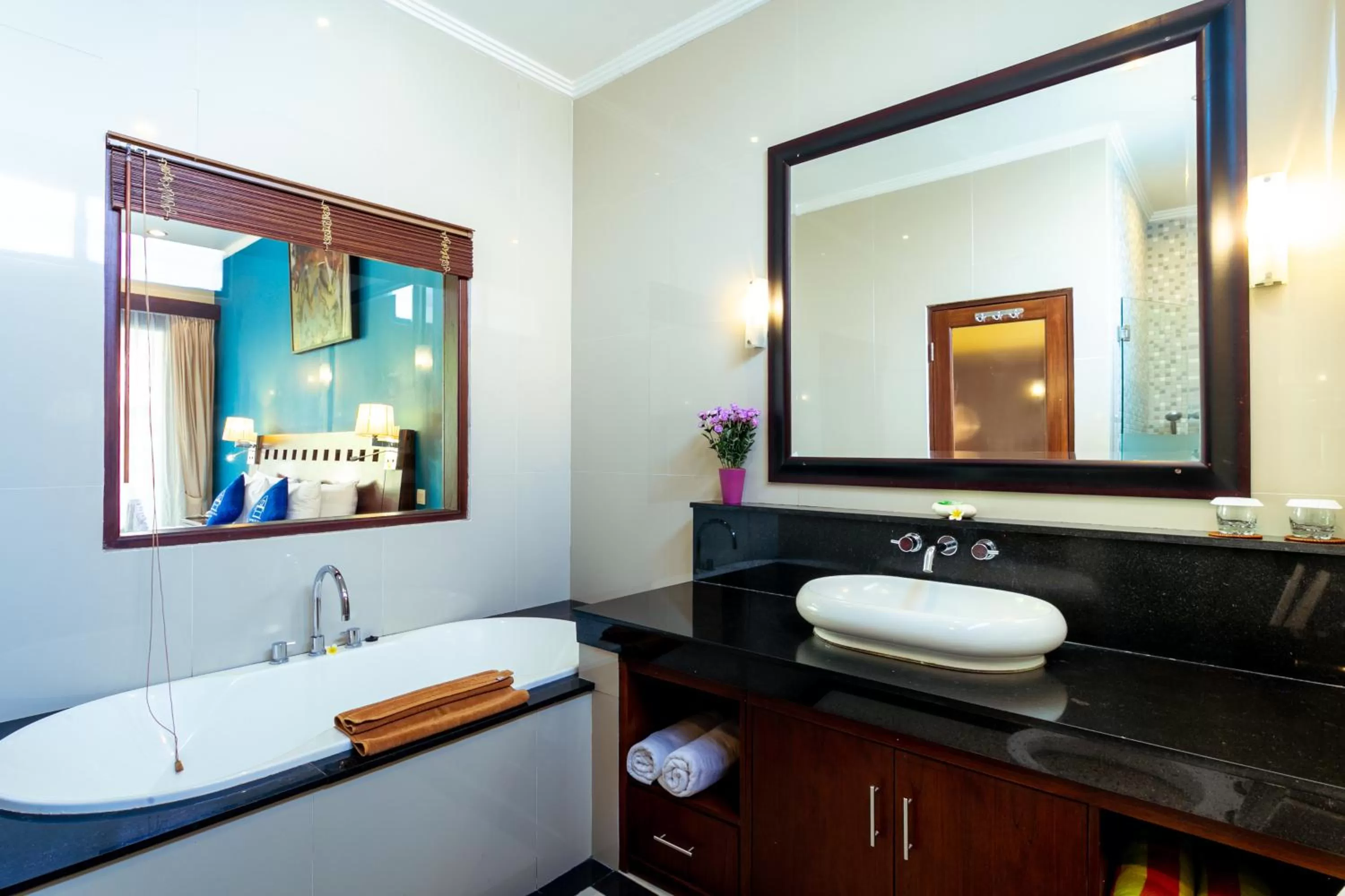 Bathroom in Lumbung Sari Ubud Hotel - CHSE Certified