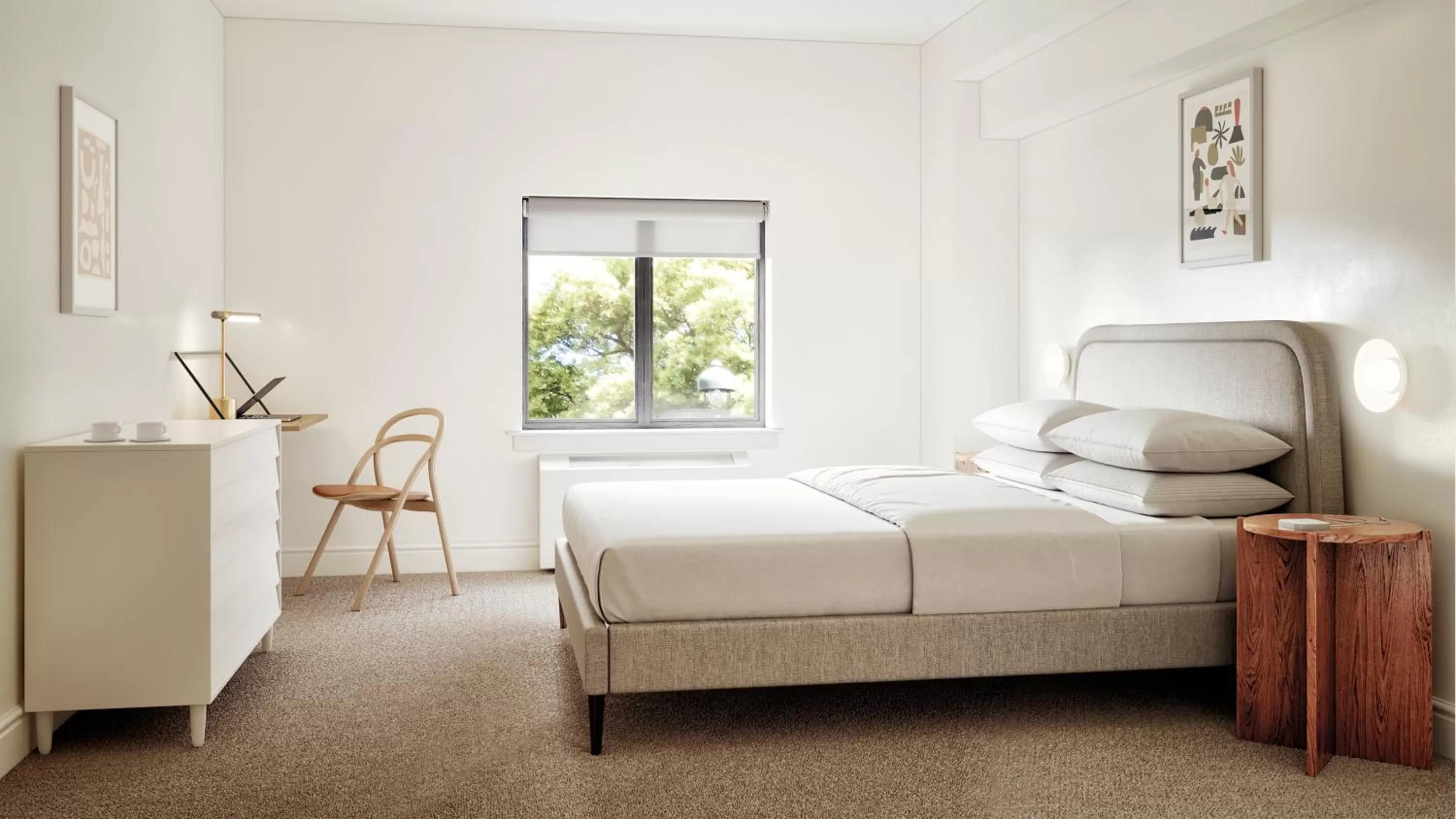 Bed in Mint House Philadelphia - Queen Village