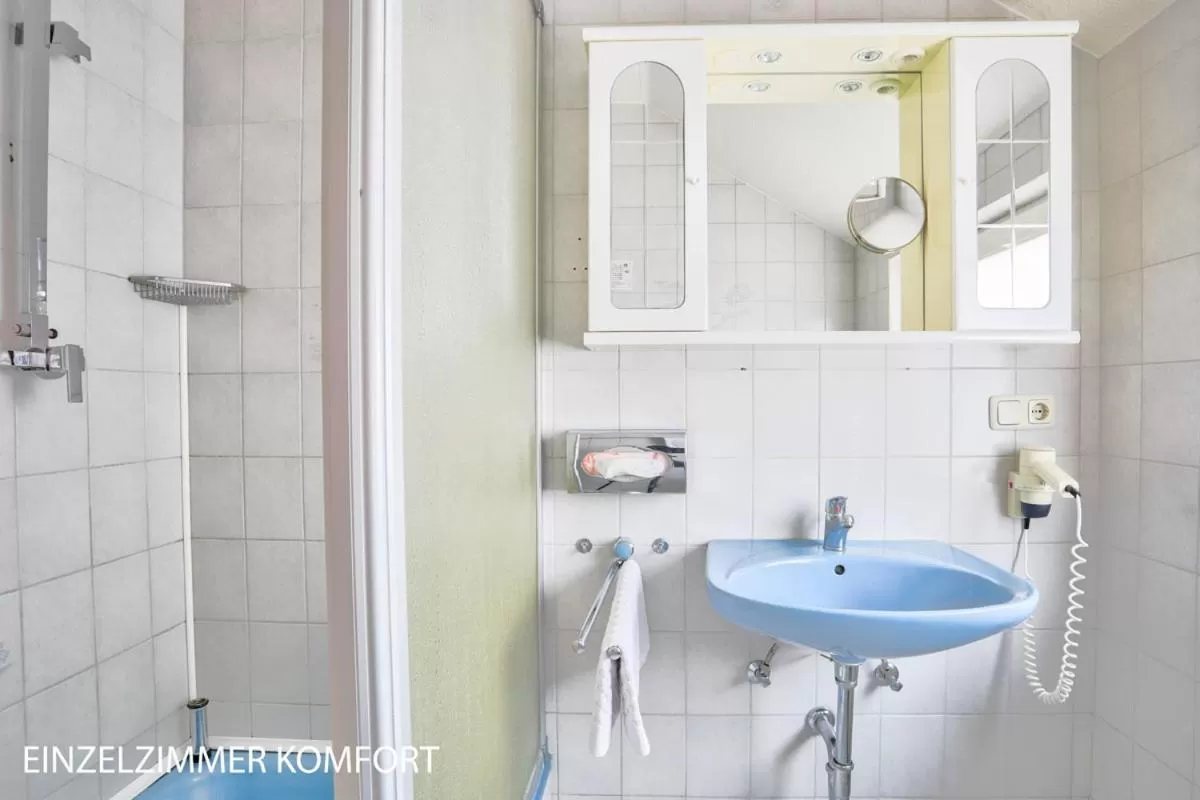 Shower in Stössels Hotel