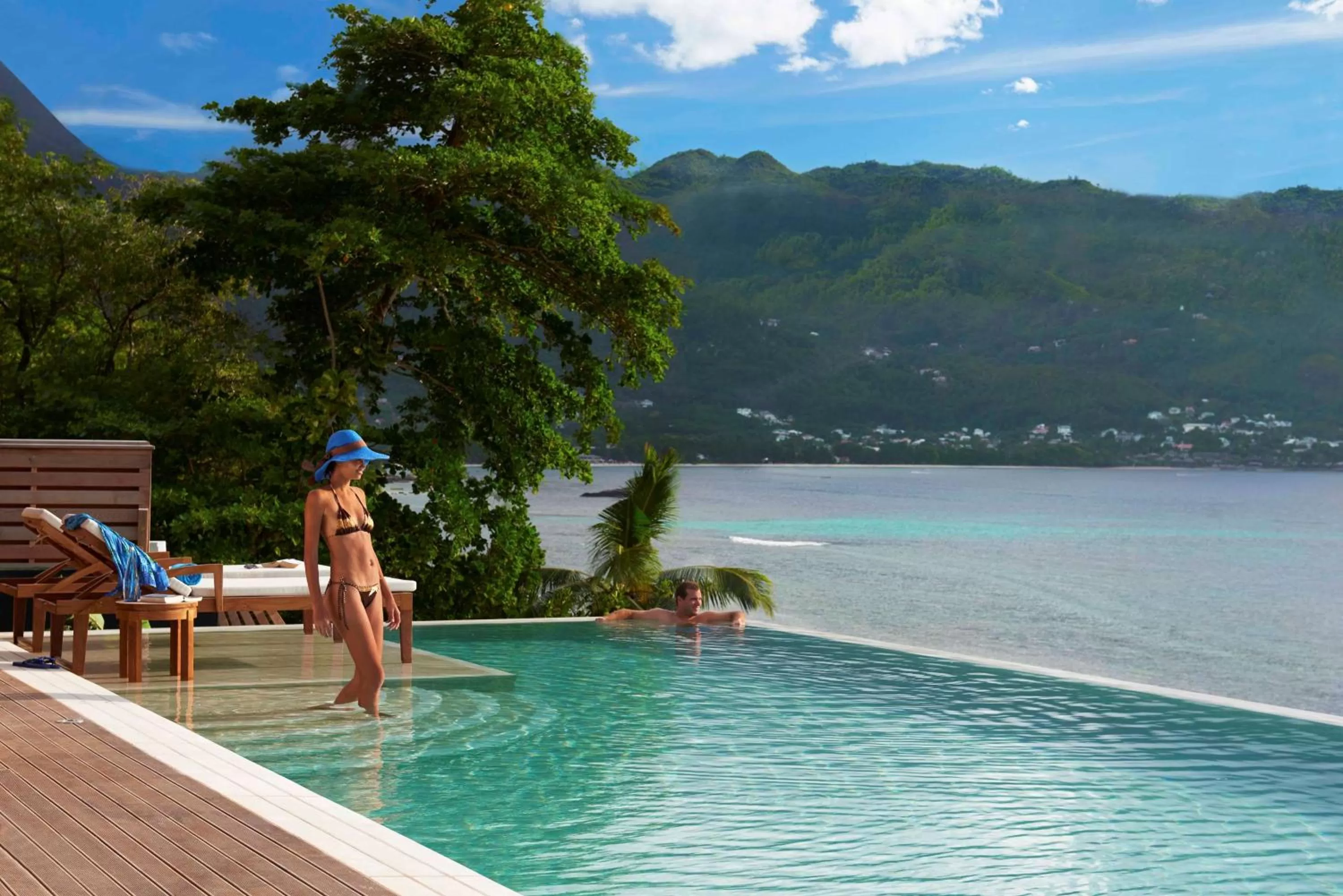 Pool view in Hilton Seychelles Northolme Resort & Spa