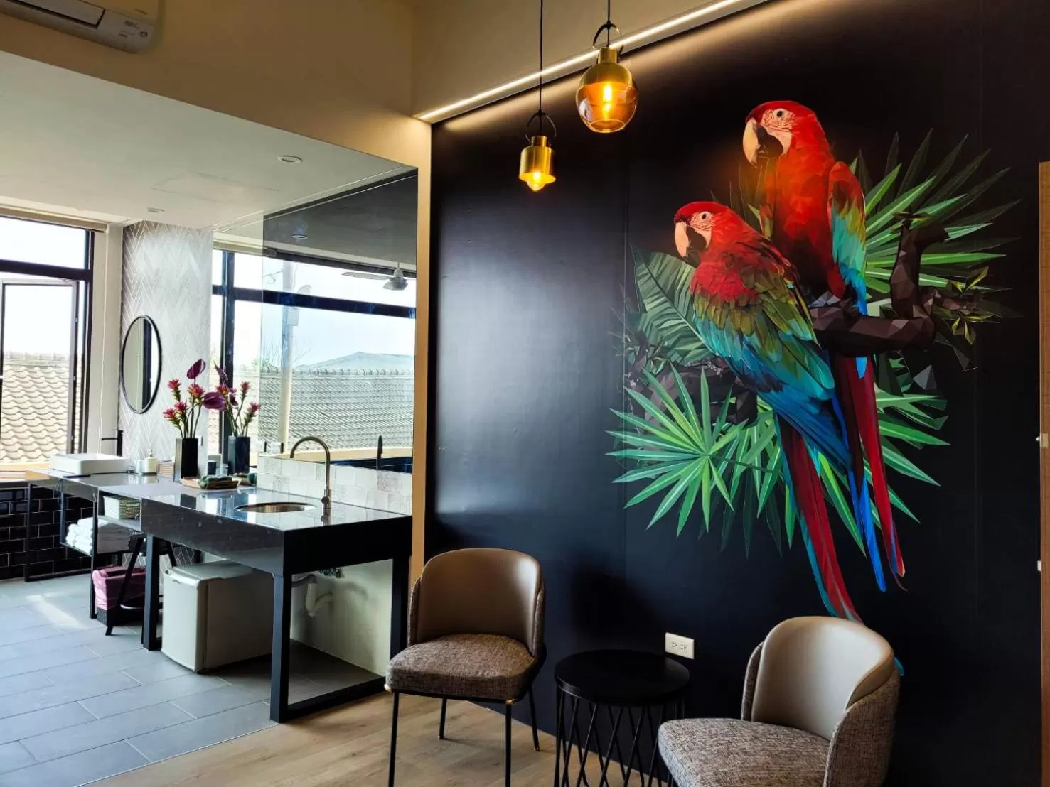 Living room in Beachcastle & Sea View Villa