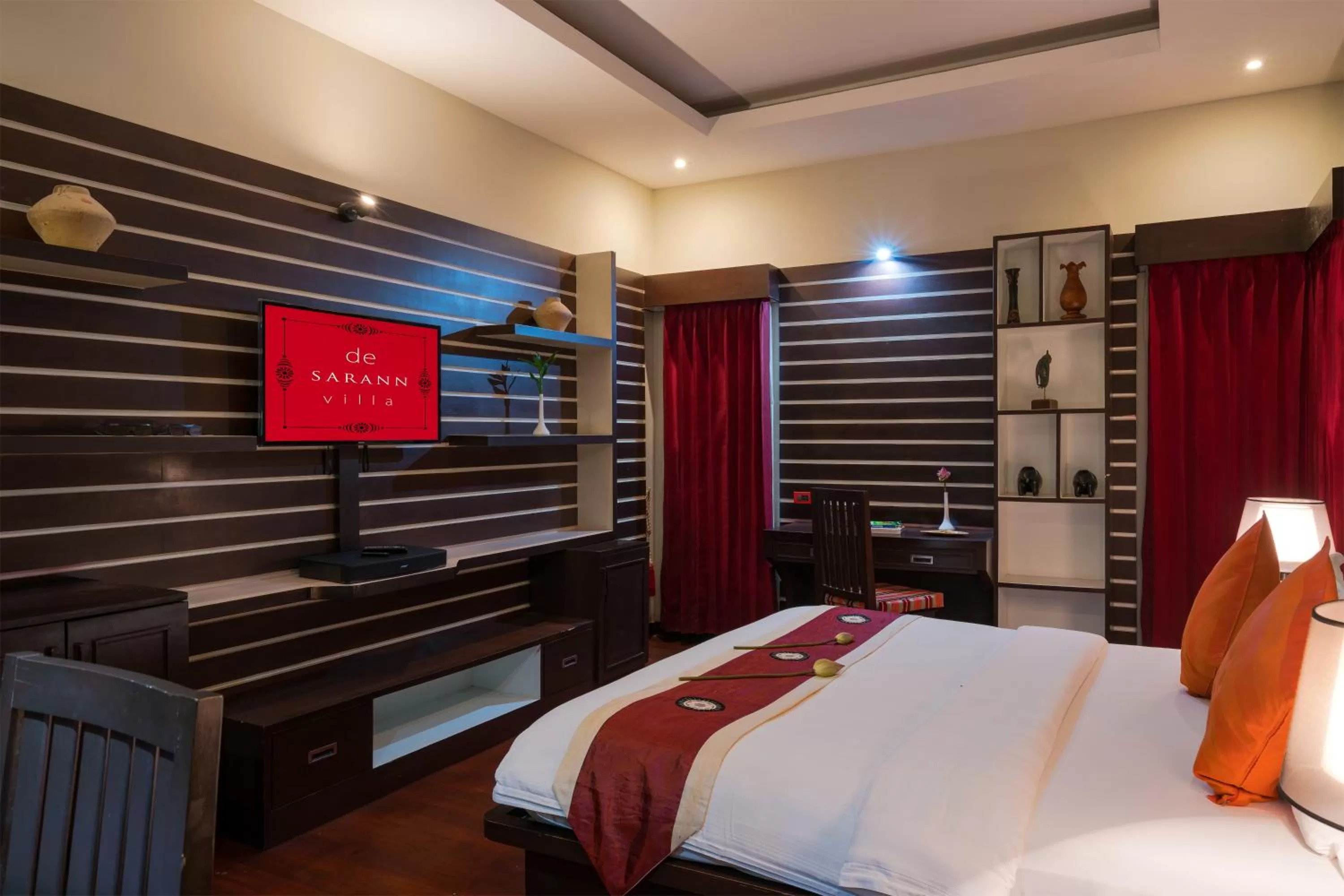 Bedroom, Bed in De Sarann Villa