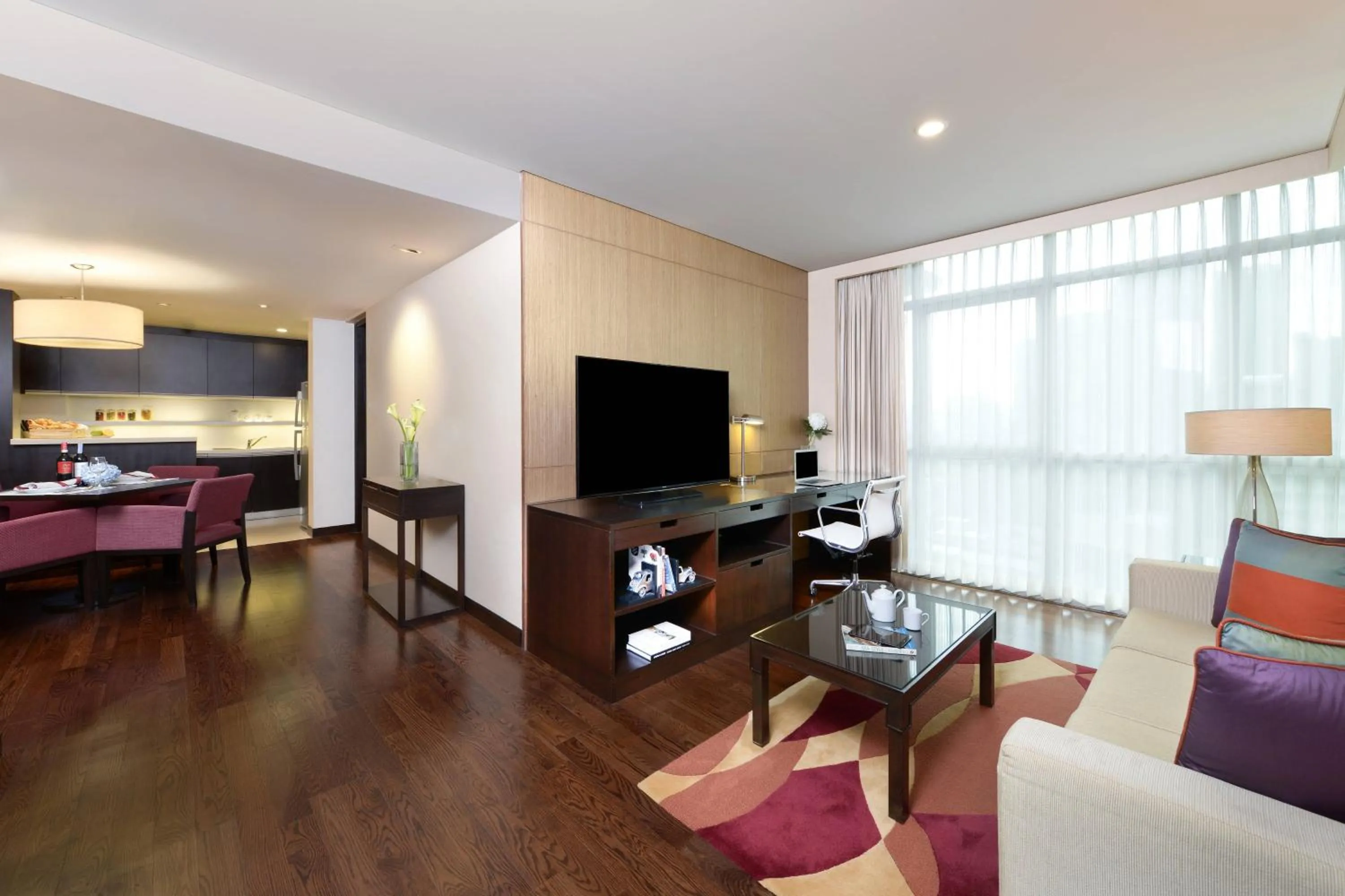 One-Bedroom King Suite with City View in Sathorn Vista, Bangkok - Marriott Executive Apartments