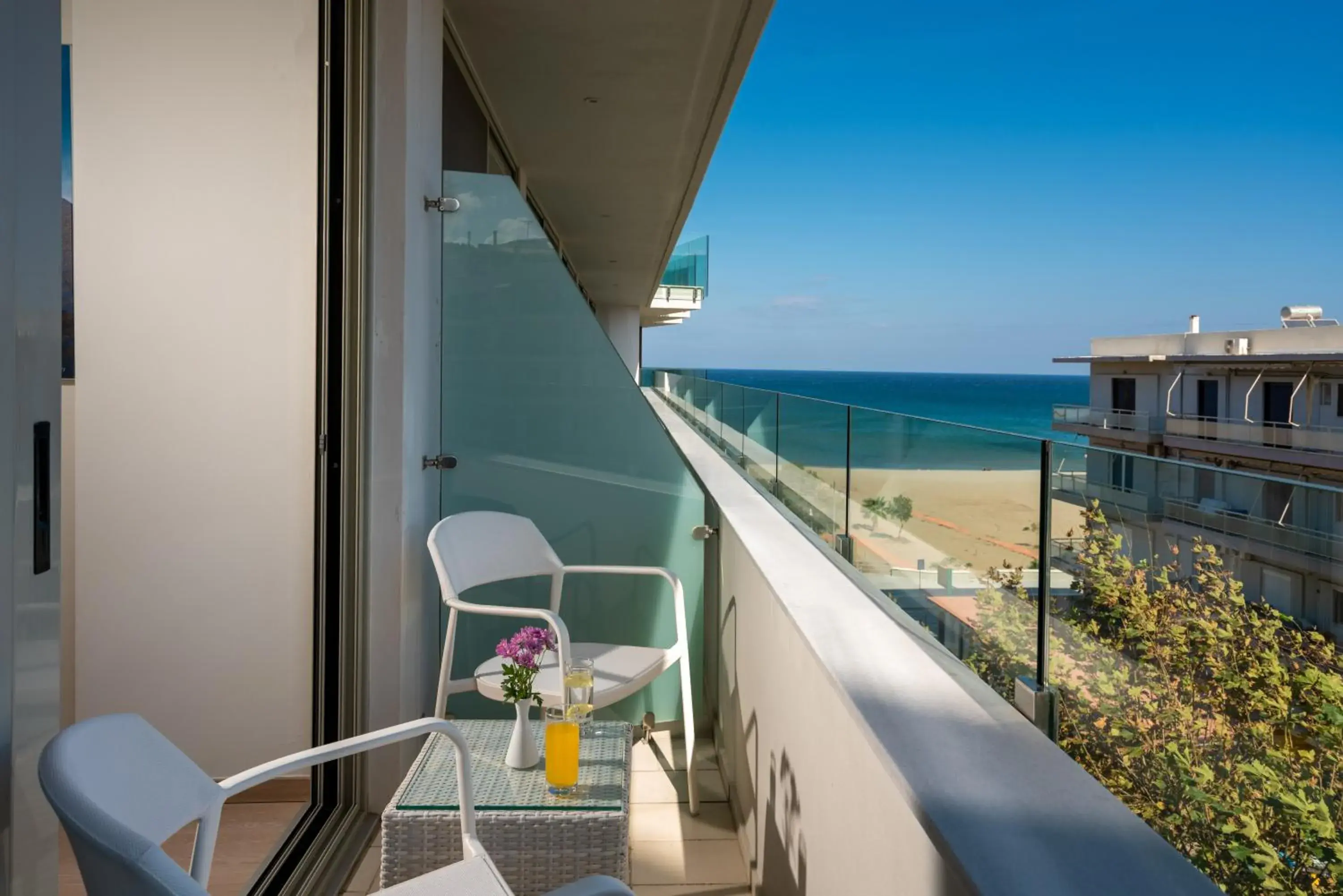 Double or Twin Room with Side Sea View in Kriti Beach Hotel Double or Twin Room with Side Sea View in Kriti Beach Hotel