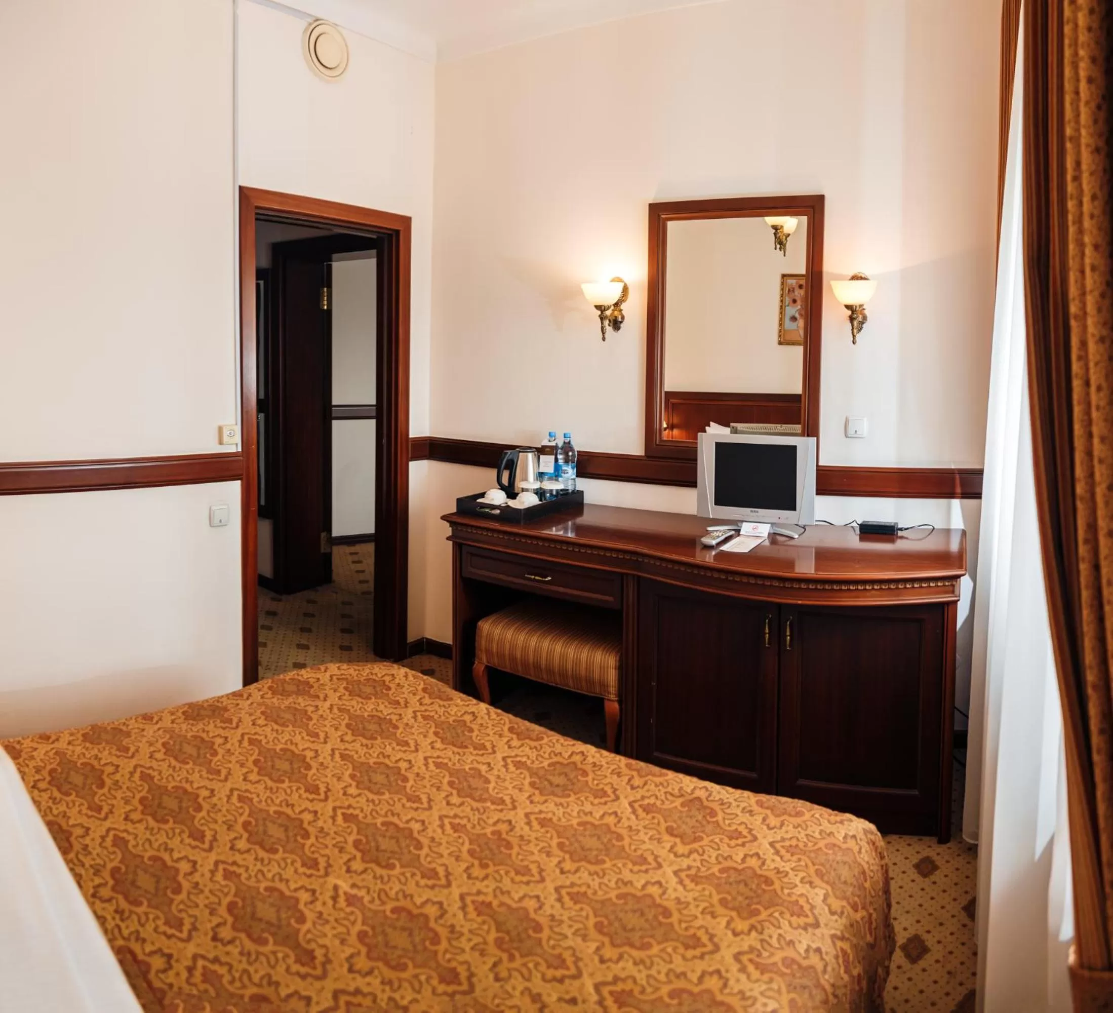 Decorative detail, Bed in Kazakhstan Express