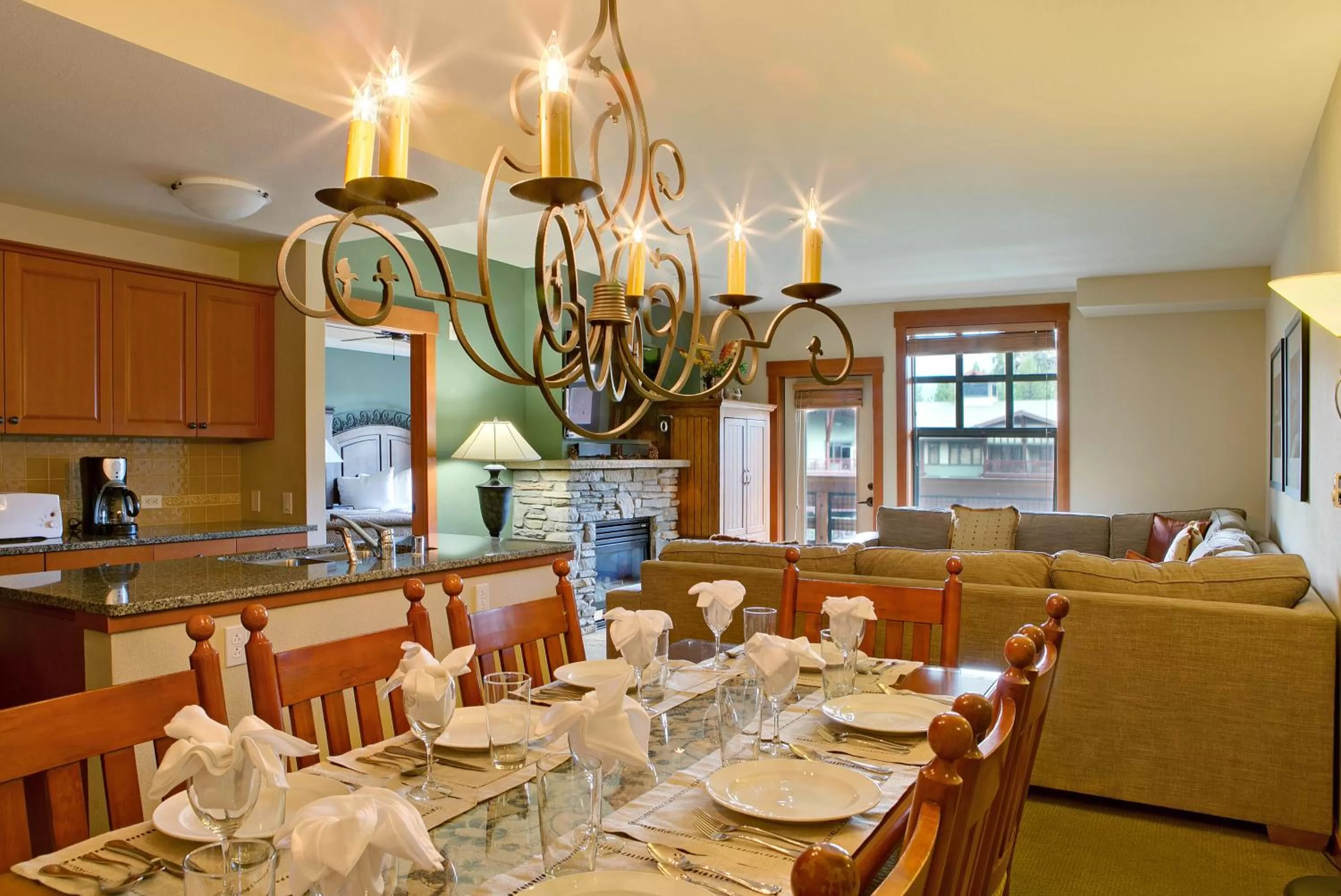 Dining area in The Village Lodge