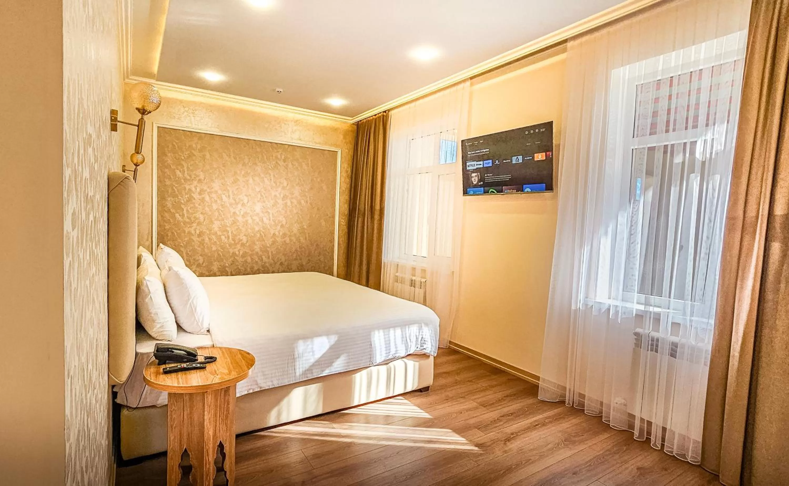 Bed in Hotel Bankir Khiva