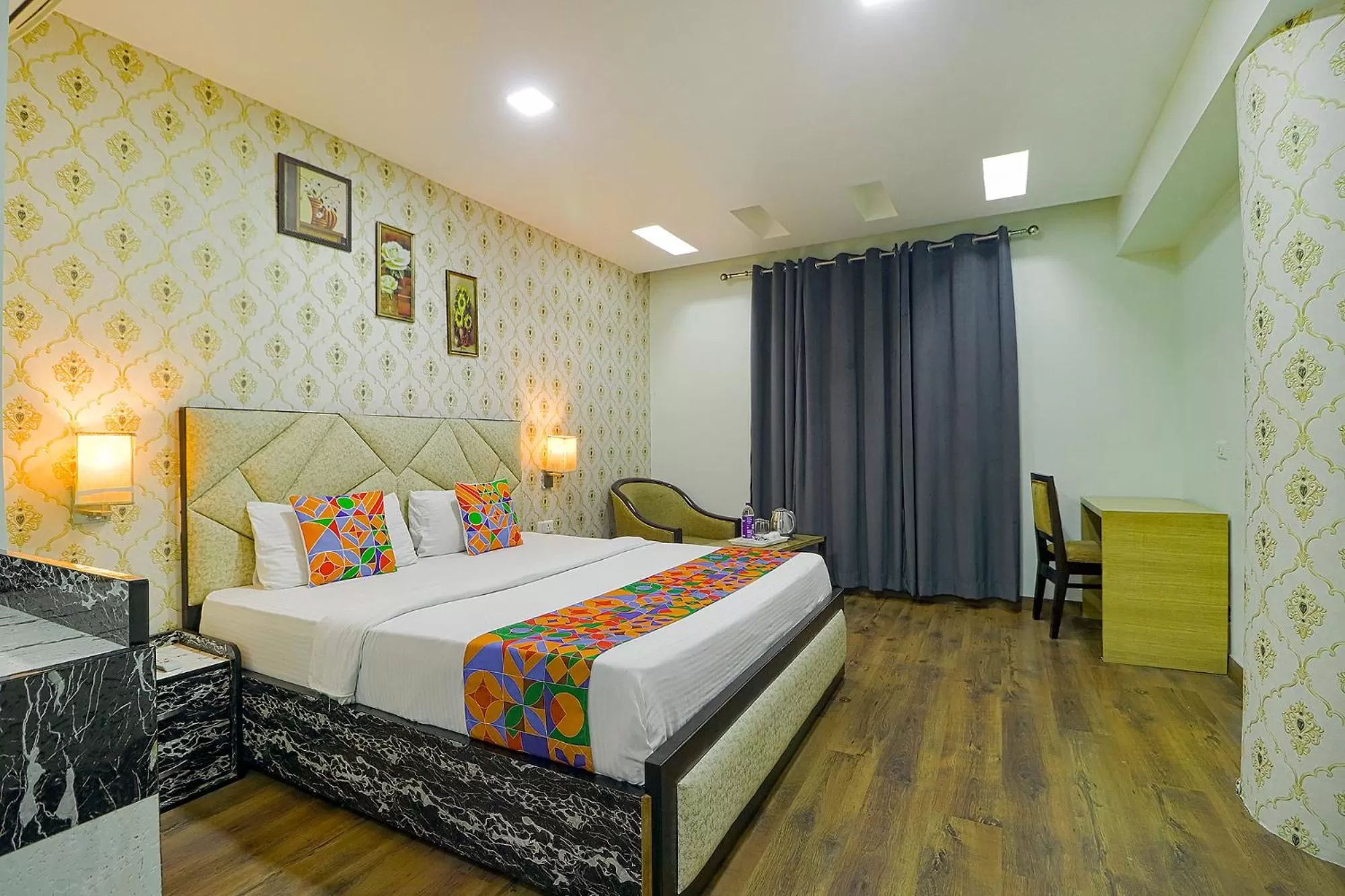 View (from property/room), Bed in FabHotel Prime Z Grand