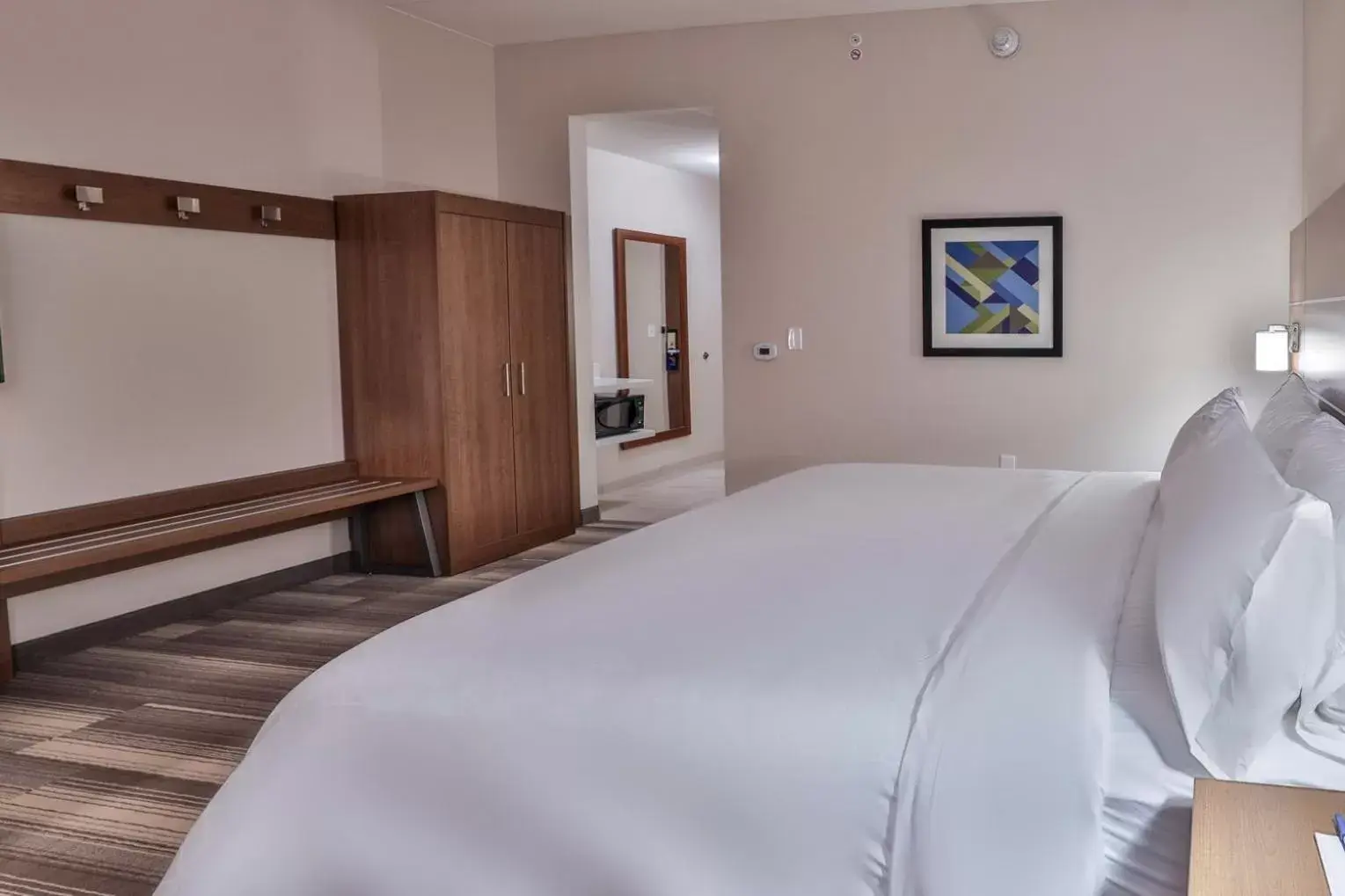 King Room with Mobility Accessible Roll-In Shower in Holiday Inn Express & Suites - Nashville MetroCenter Downtown, an IHG Hotel King Room with Mobility Accessible Roll-In Shower in Holiday Inn Express & Suites - Nashville MetroCenter Downtown, an IHG Hotel