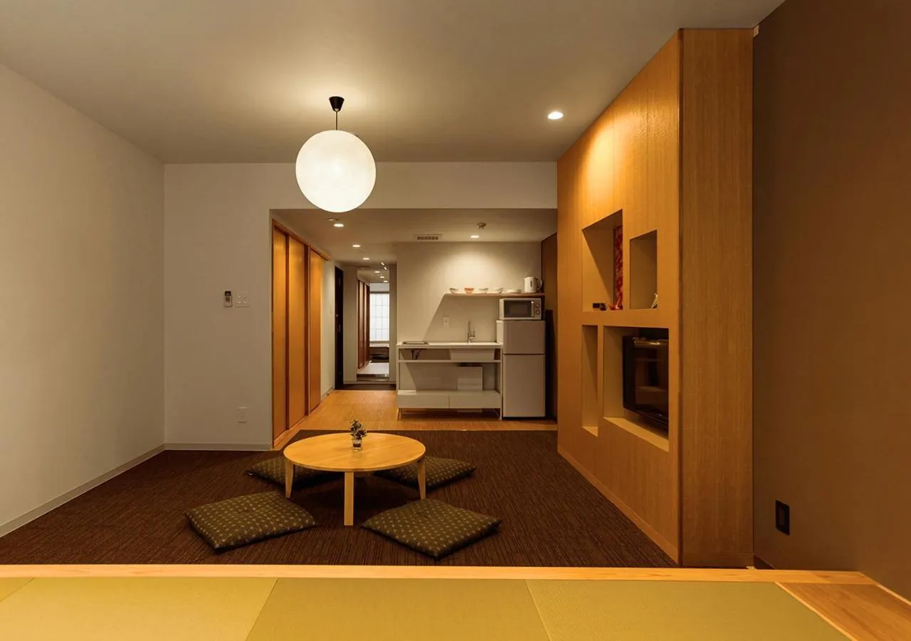 Living room in Irori Kyoto Station Higashi-Honganji