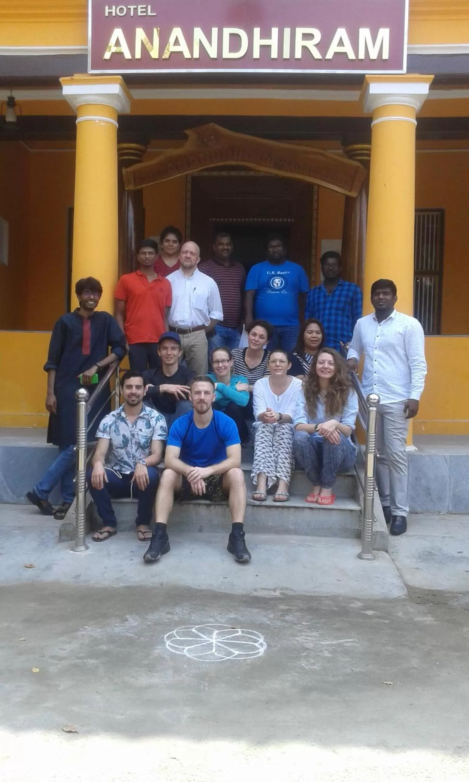 group of guests in Hotel Anandhiram Heritage