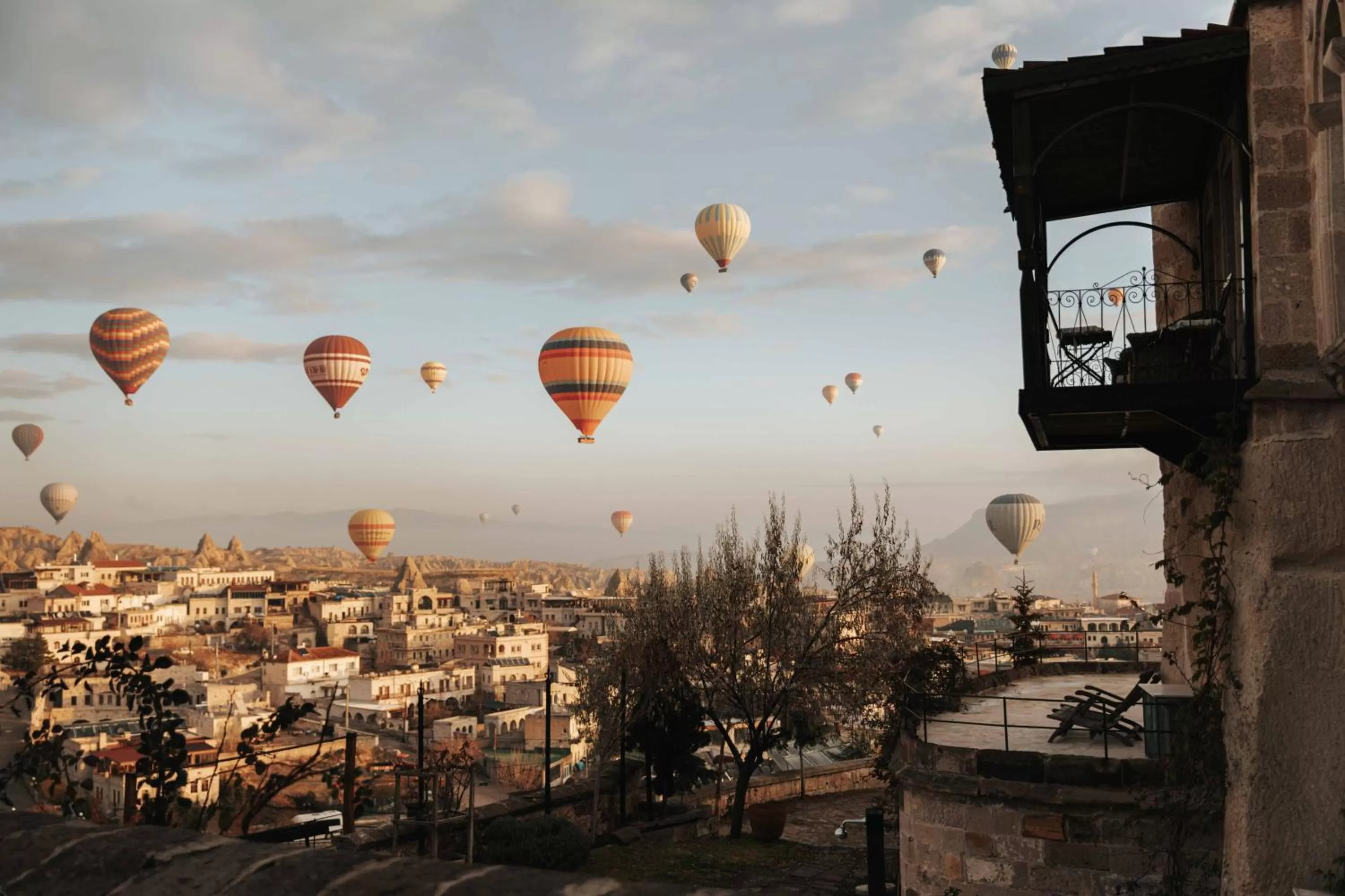 Patio in Kelebek Cave Hotel