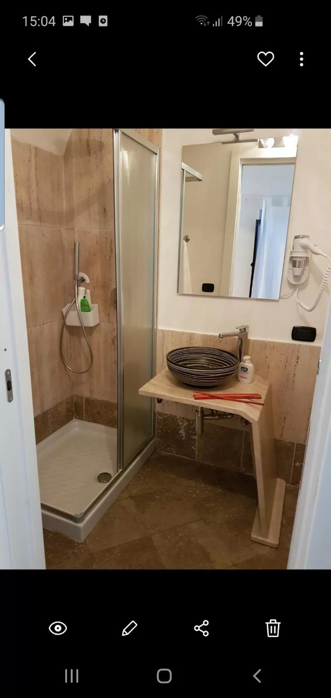 Shower in Il Daviduccio