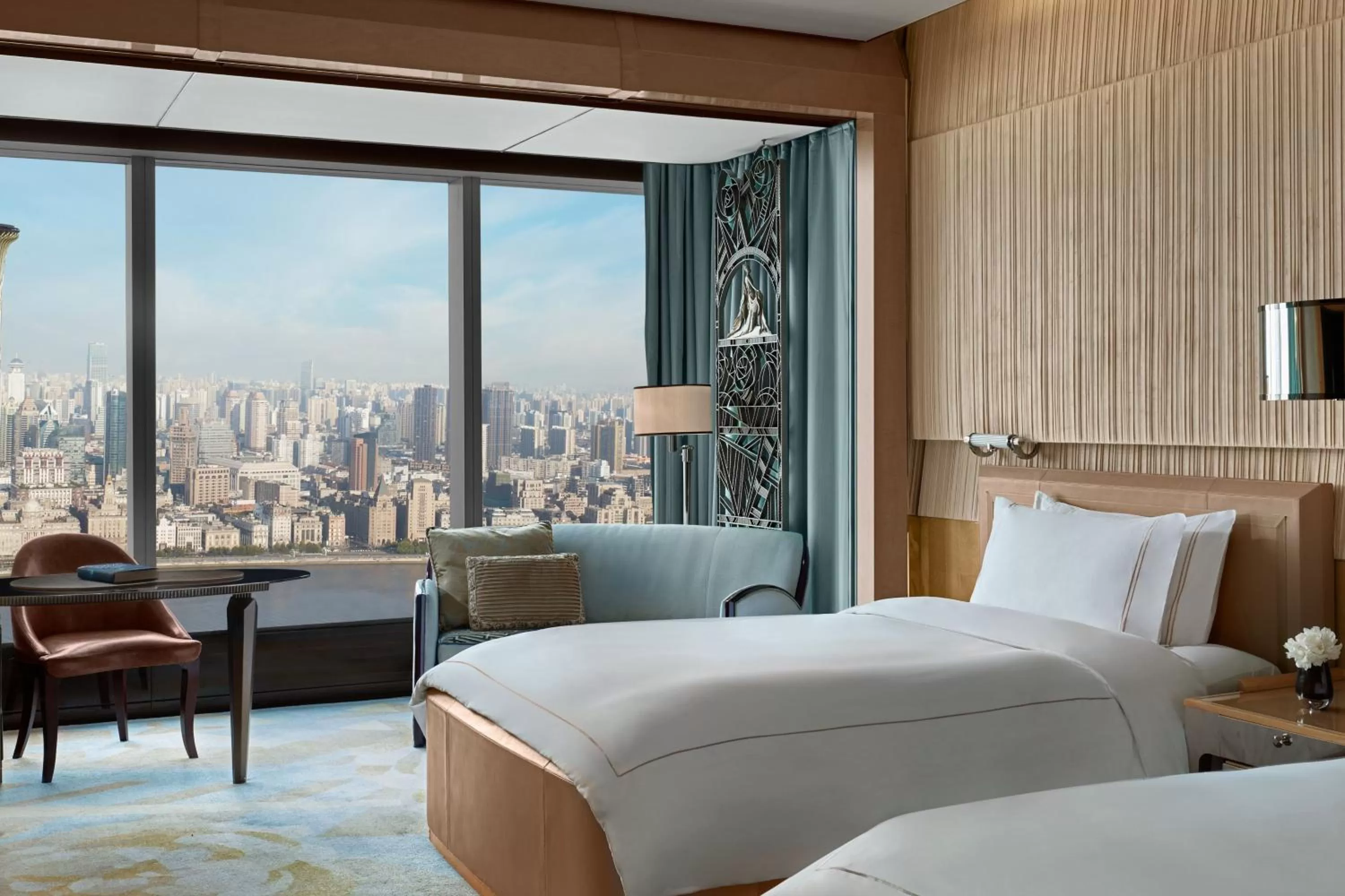 Photo of the whole room, Bed in The Ritz-Carlton Shanghai, Pudong