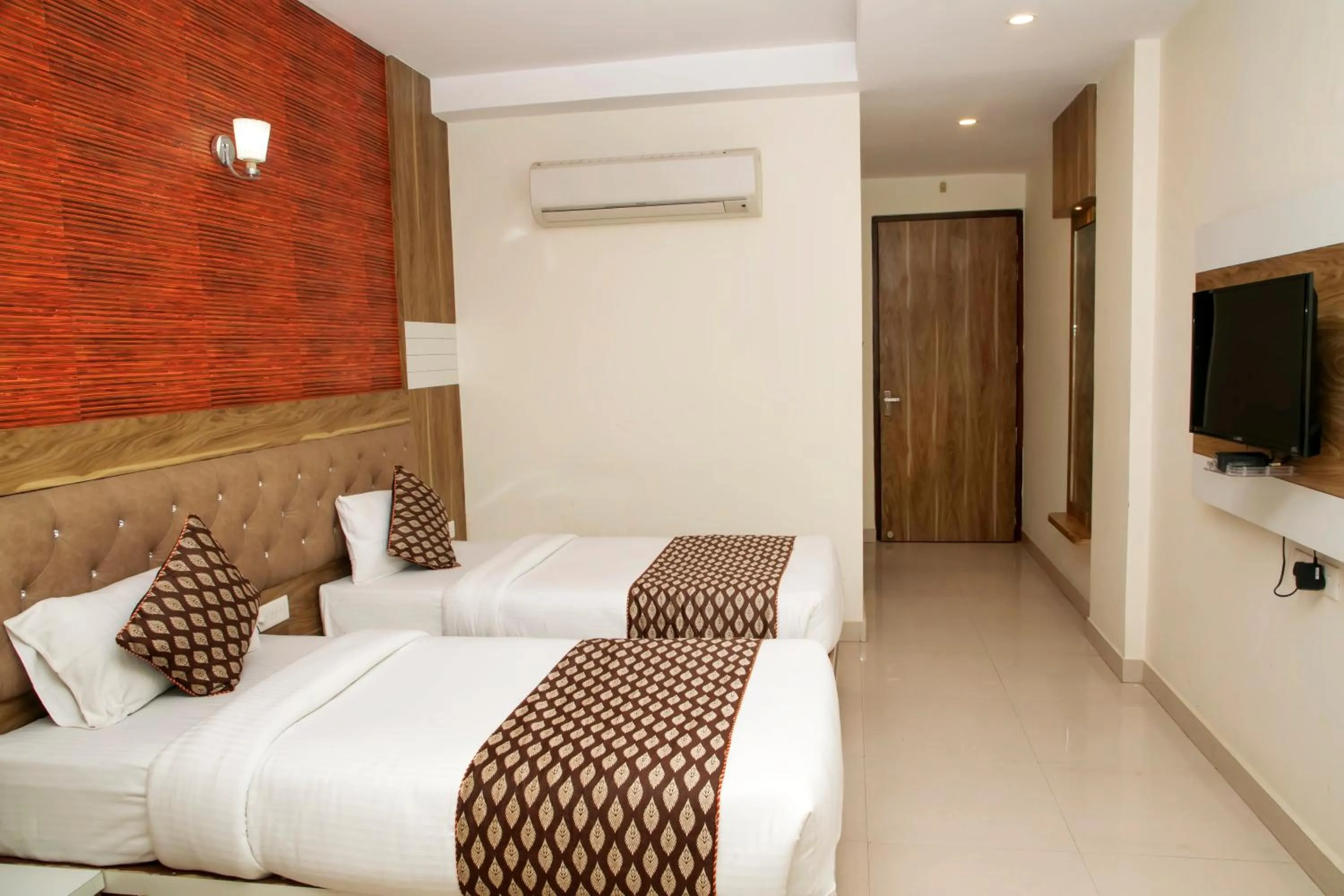 Photo of the whole room, Bed in Hotel Ganges Grand - 600m from Kashi Vishwanath Temple