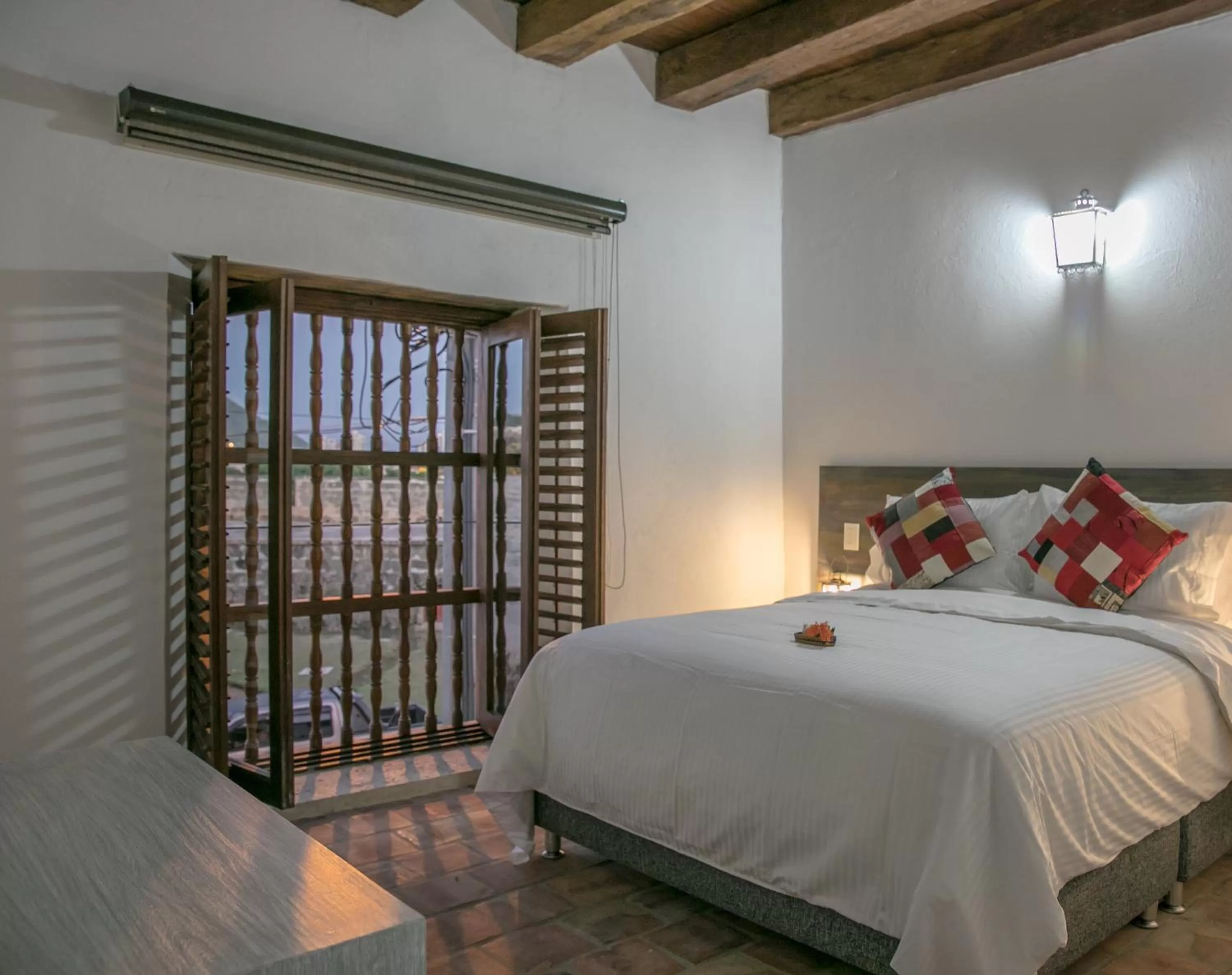 Bed in Getsemani Cartagena Hotel