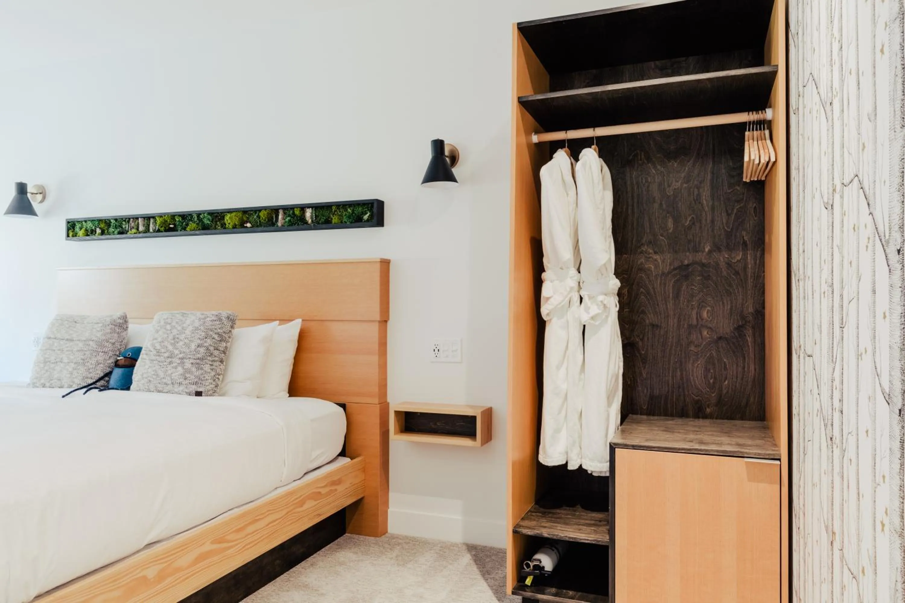 Bed in Pluvio restaurant and rooms