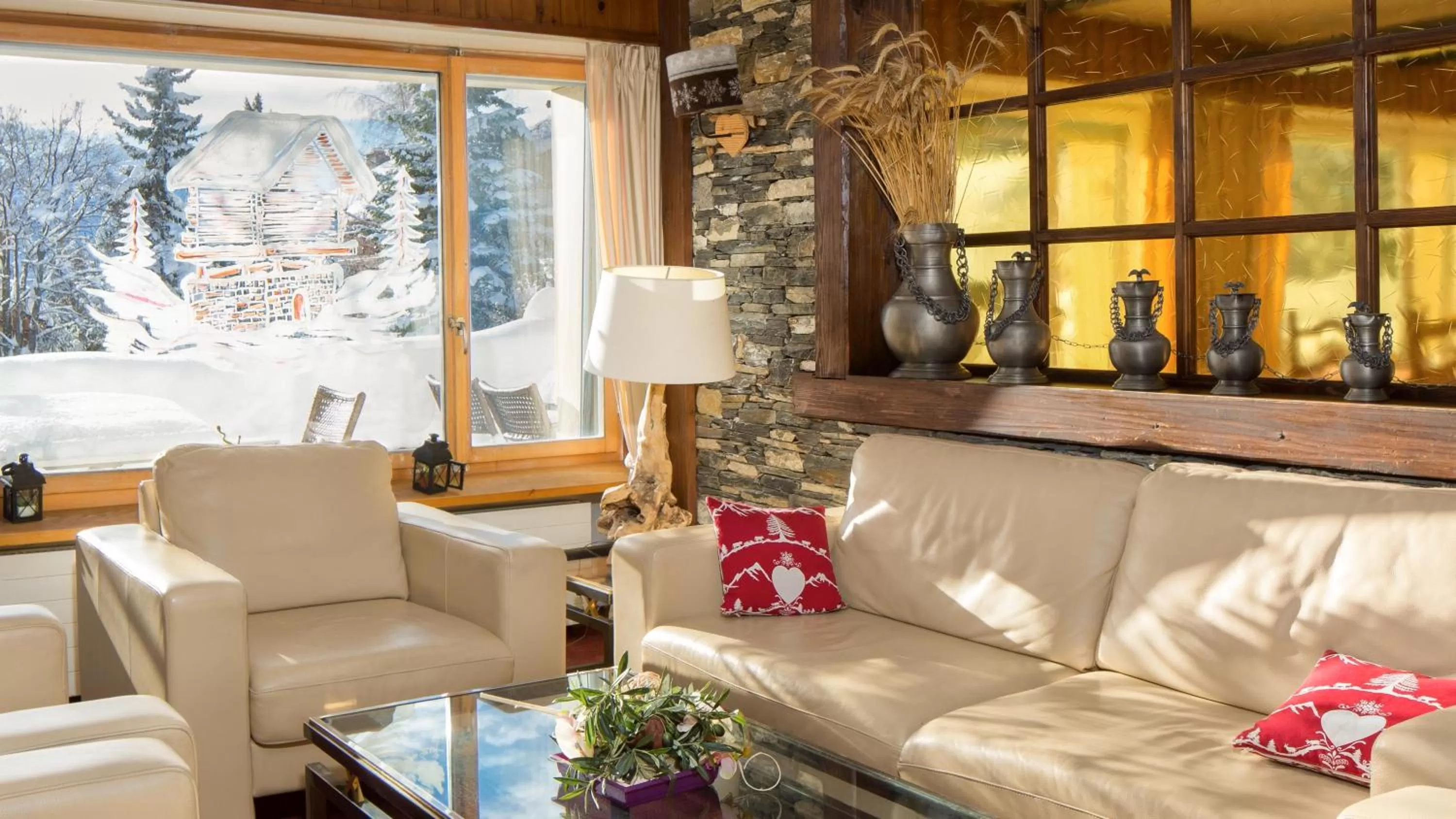 Living room in Hotel La Prairie