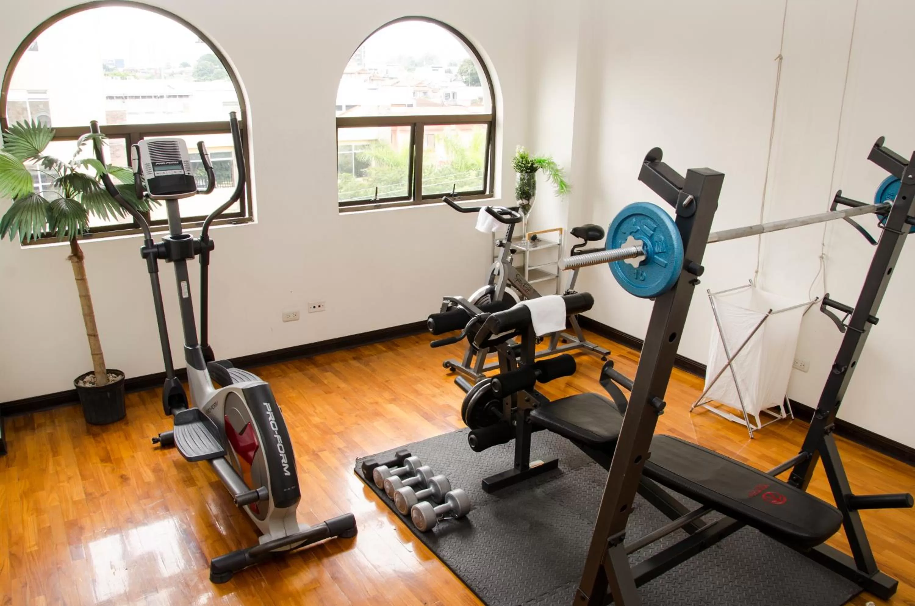 Fitness centre/facilities in Hotel Plaza Real Suites & Apartments San Jose