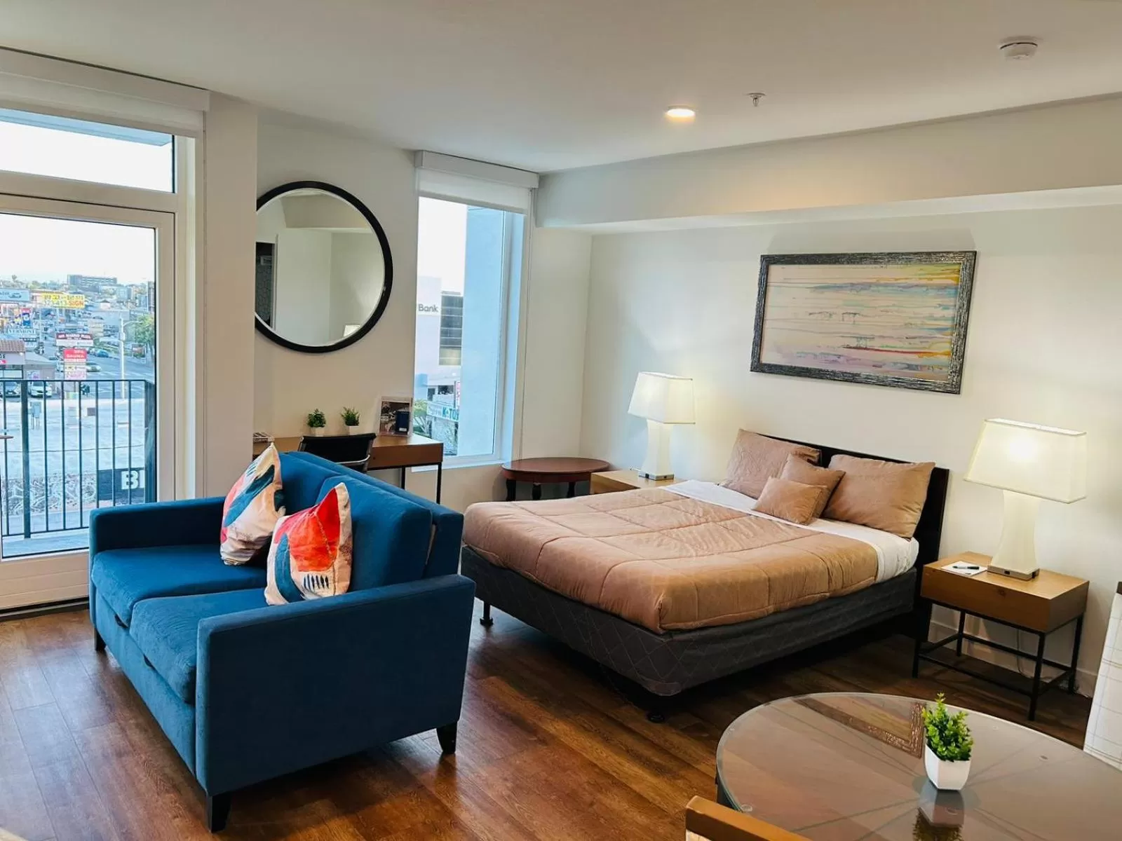 Bed in Gorgeous Hollywood Apts LA's Best Location and Amazing Roof Deck