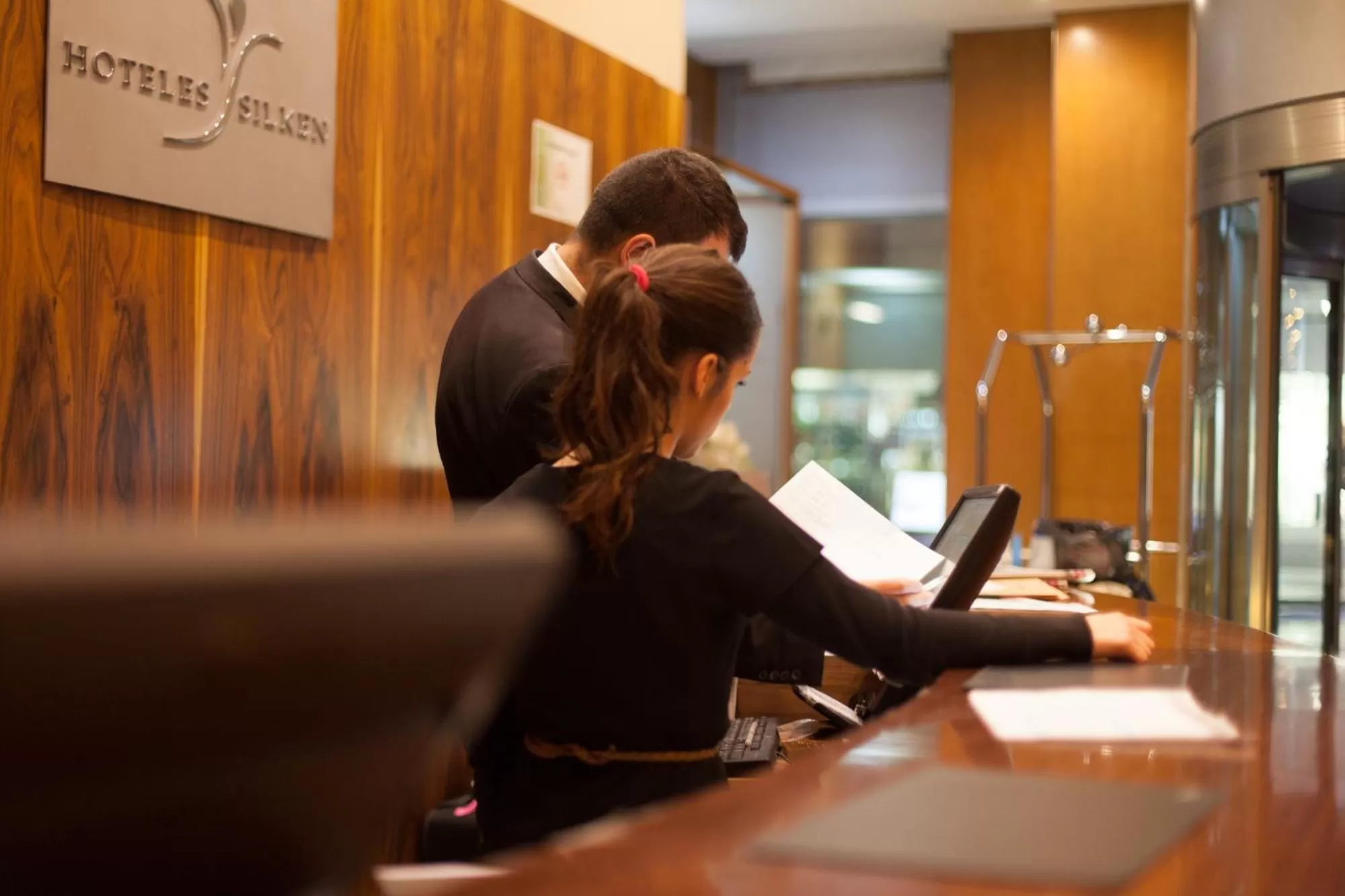 Lobby or reception in Silken Luis de León