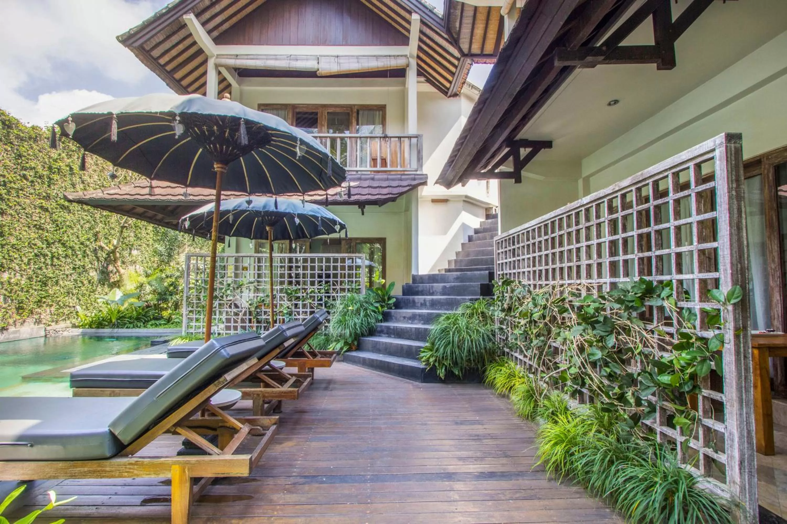 Pool view in KajaNe Mua at Ubud Bali