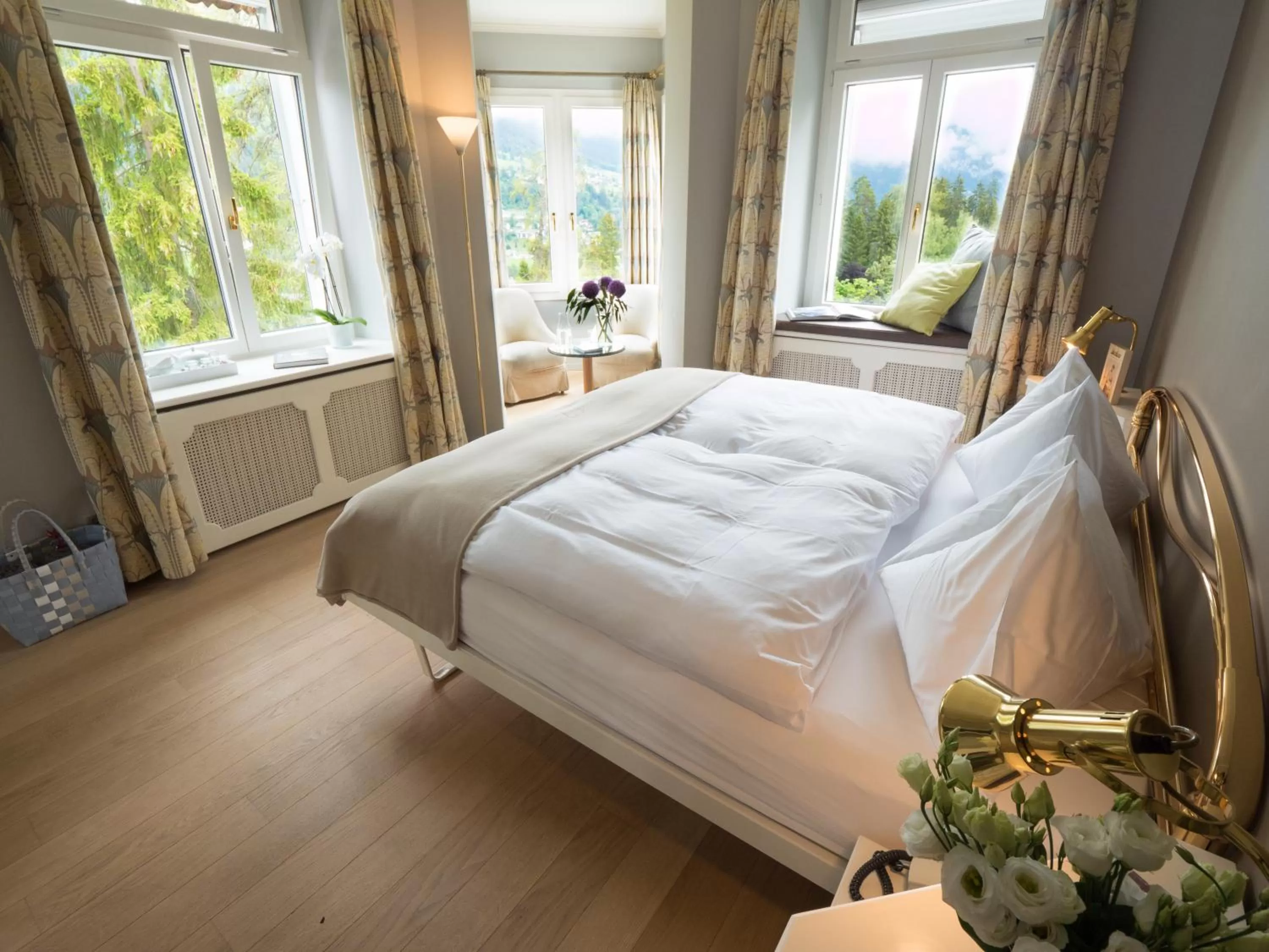 Summer, Bed in Romantik Hotel Schweizerhof & Spa Flims