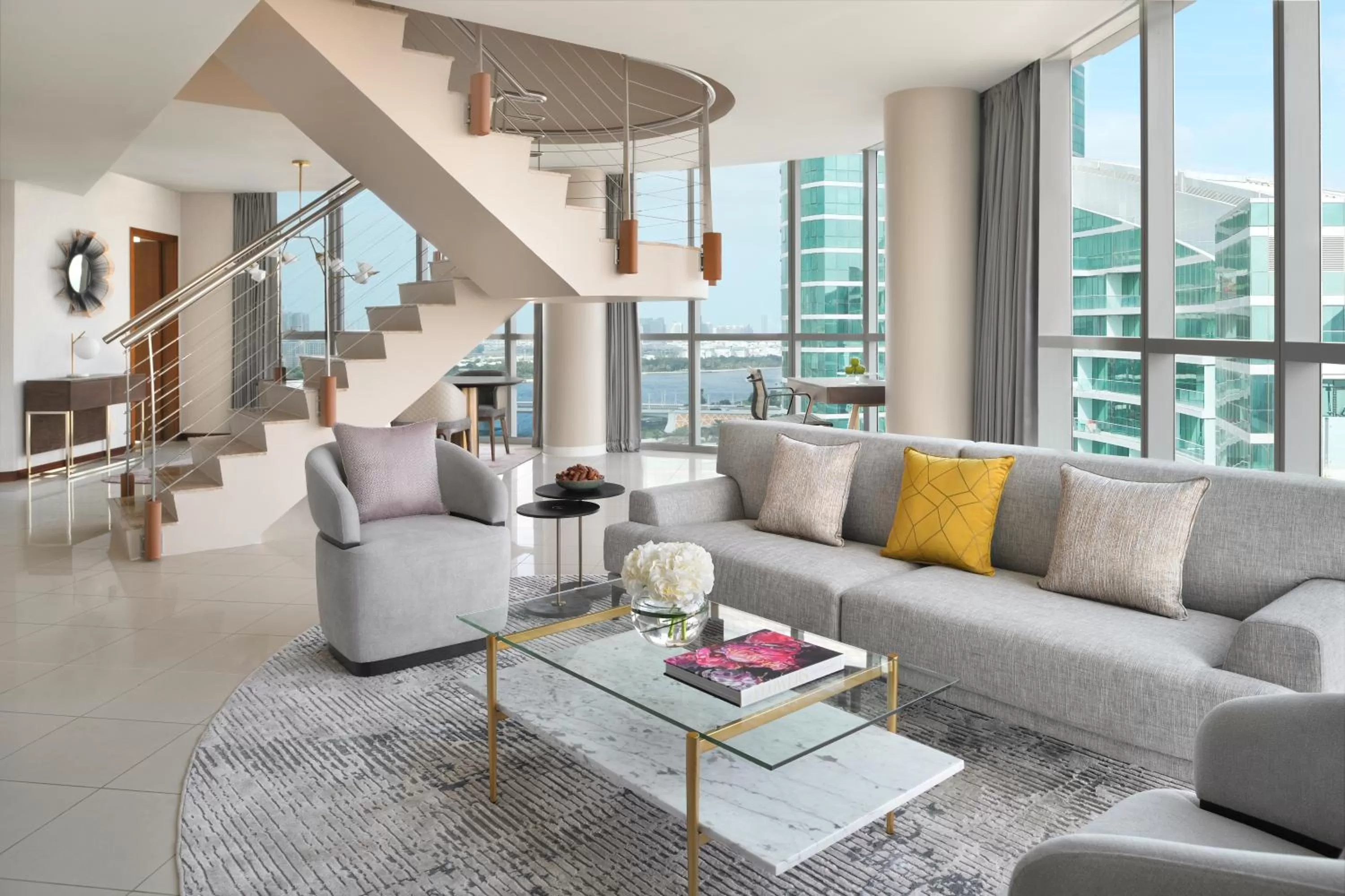 Living room in InterContinental Residence Suites Dubai Festival City by IHG