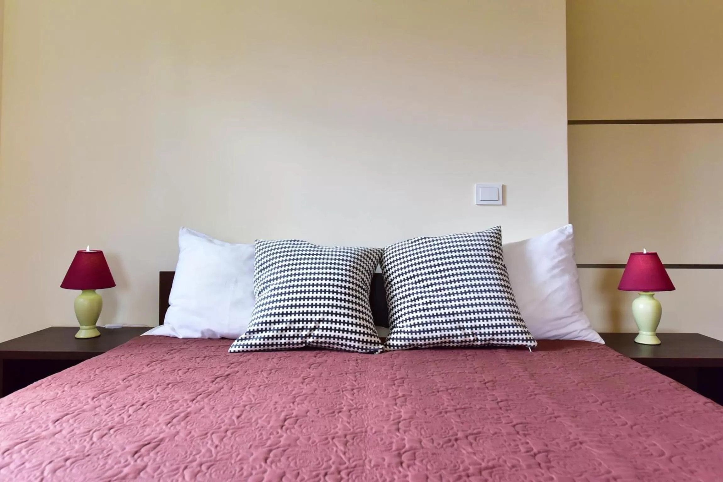 Decorative detail, Bed in "Trakaitis" apartments in Villa