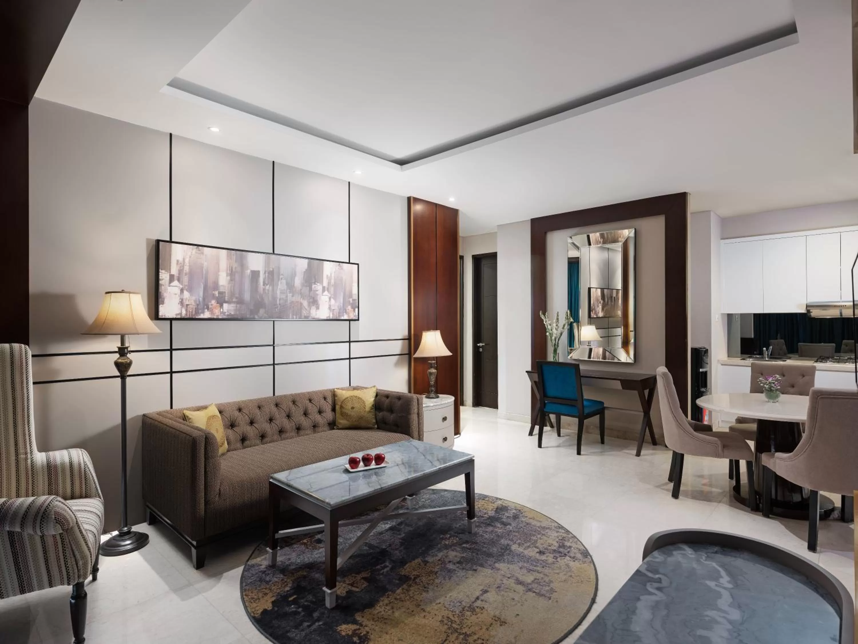 Living room in The Grove Suites by Grand Aston